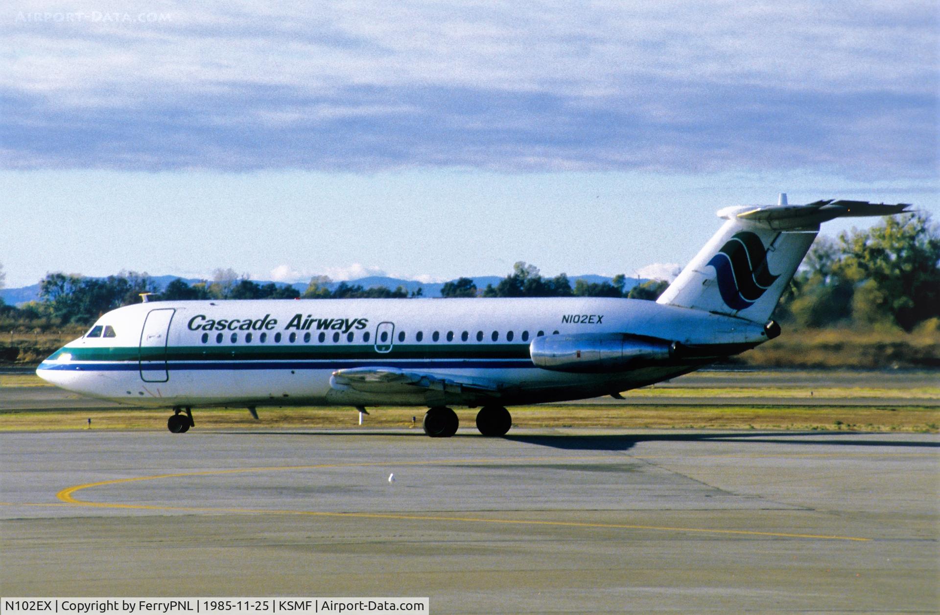 N102EX, 1964 BAC 111-201AC One-Eleven C/N BAC.009, Cascade BAC 1-11 taxiing for departure
