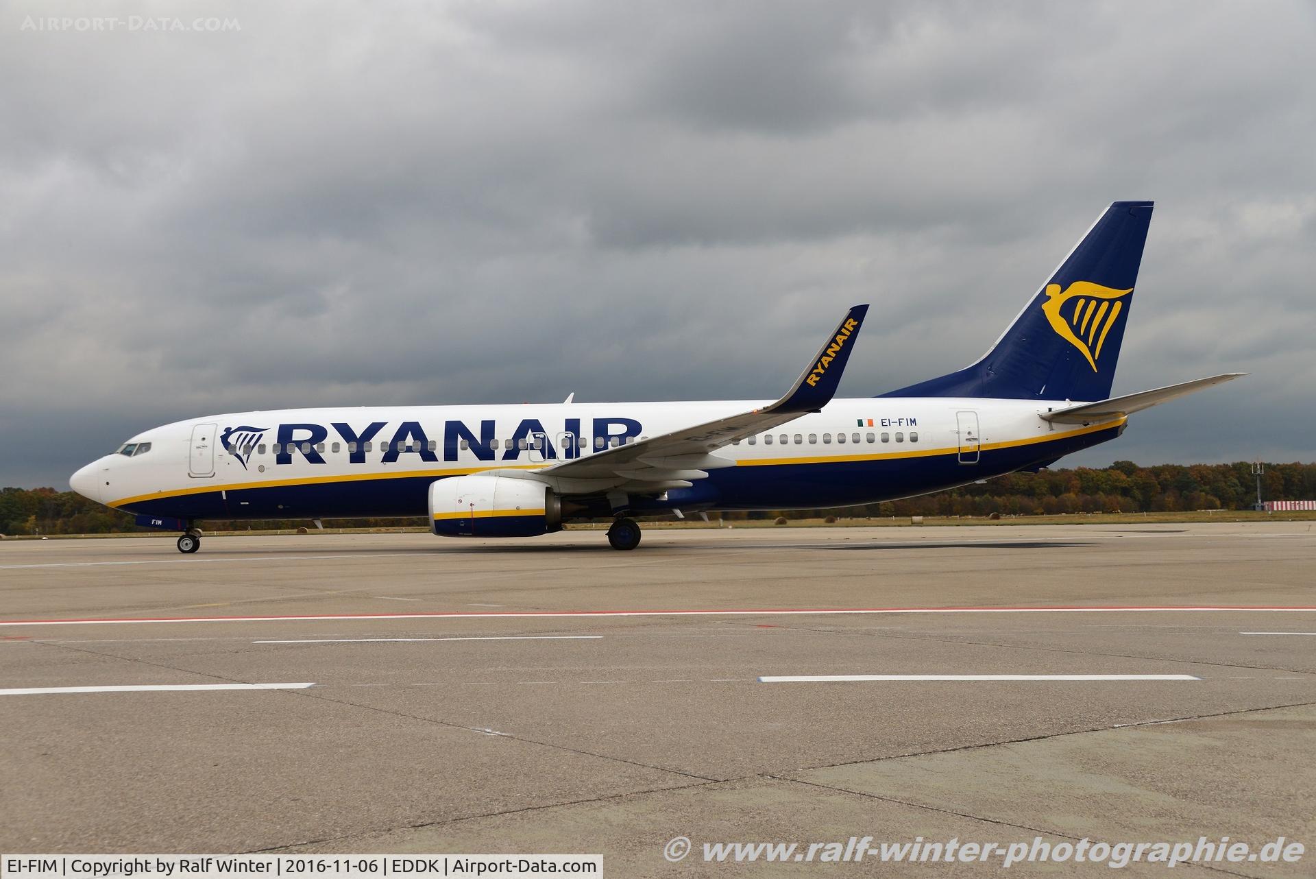 EI-FIM, 2015 Boeing 737-8AS C/N 61576, Boeing 737-8AS(W) - FR RYR Ryanair - 61576 - EI-FIM - 06.11.2016 - CGN