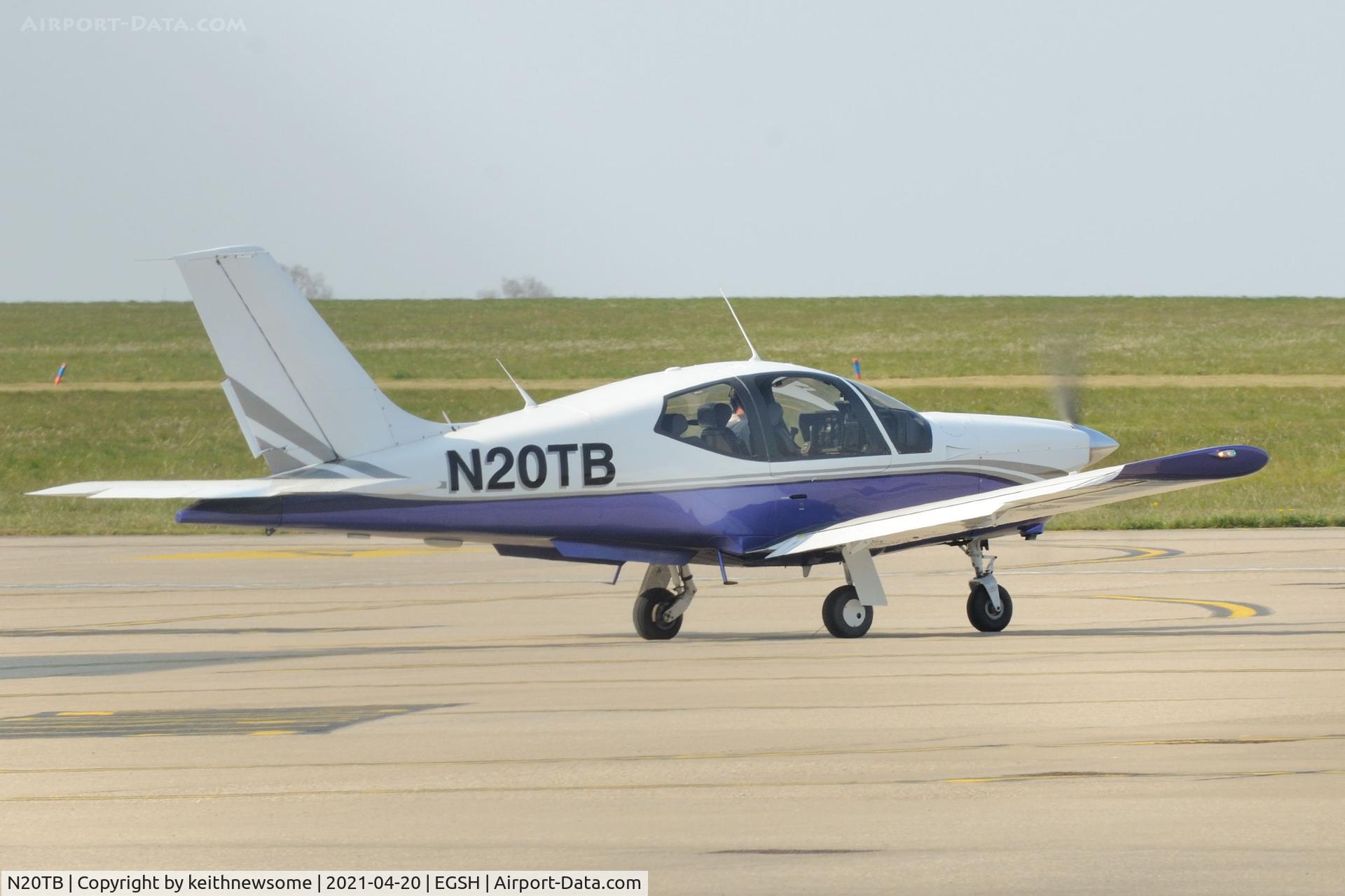 N20TB, 2000 Socata TB-20 GT C/N 2008, Leaving Norwich.