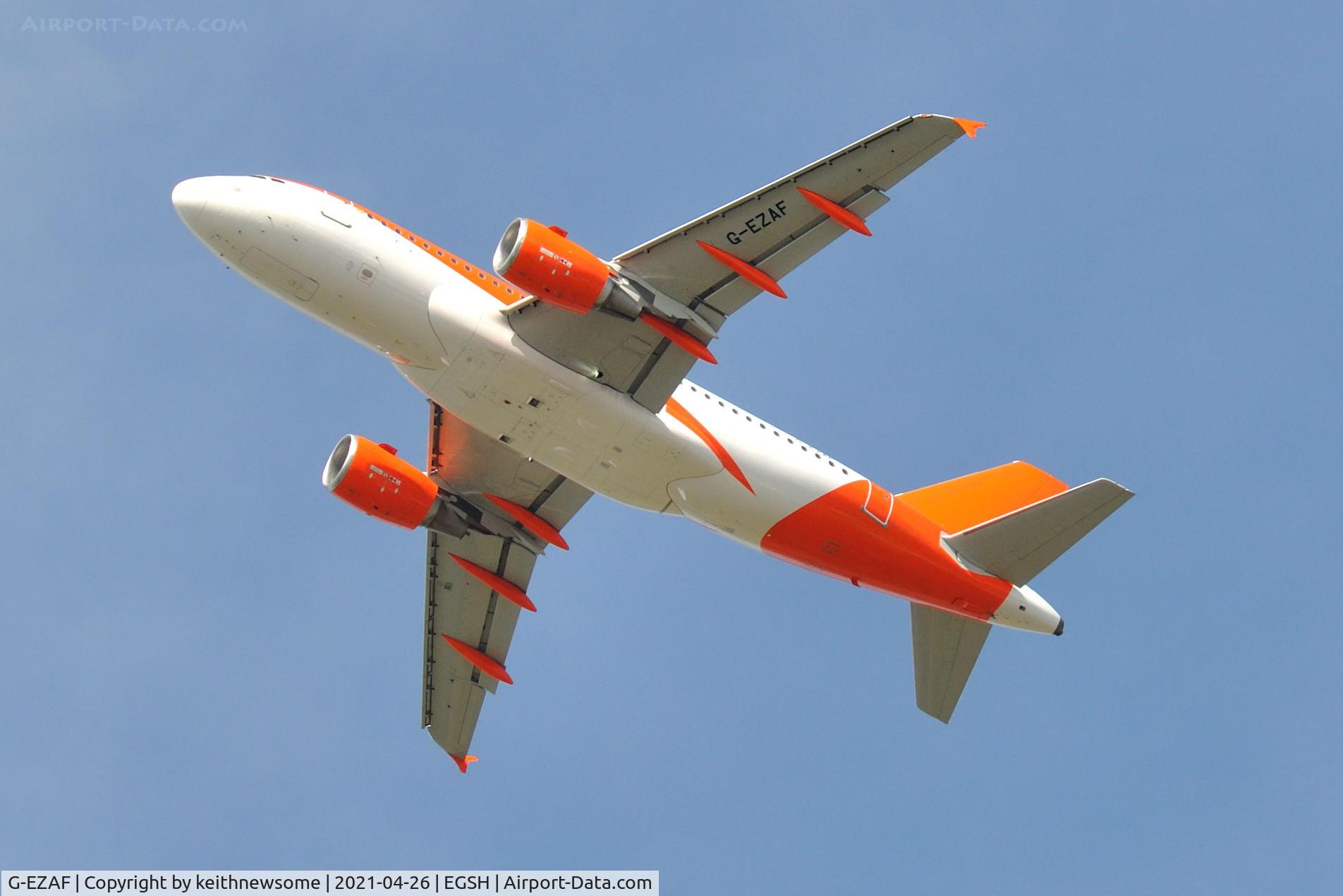 G-EZAF, 2006 Airbus A319-111 C/N 2715, ILS approach on air test from Lasham.