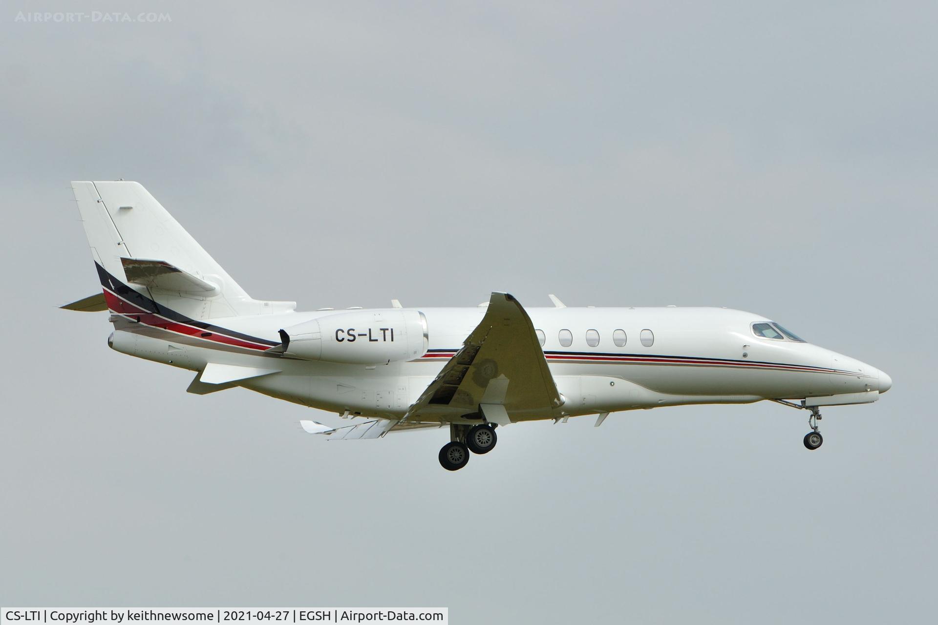 CS-LTI, 2018 Cessna 680A Citation Latitude C/N 680A-0132, Arriving at Norwich.