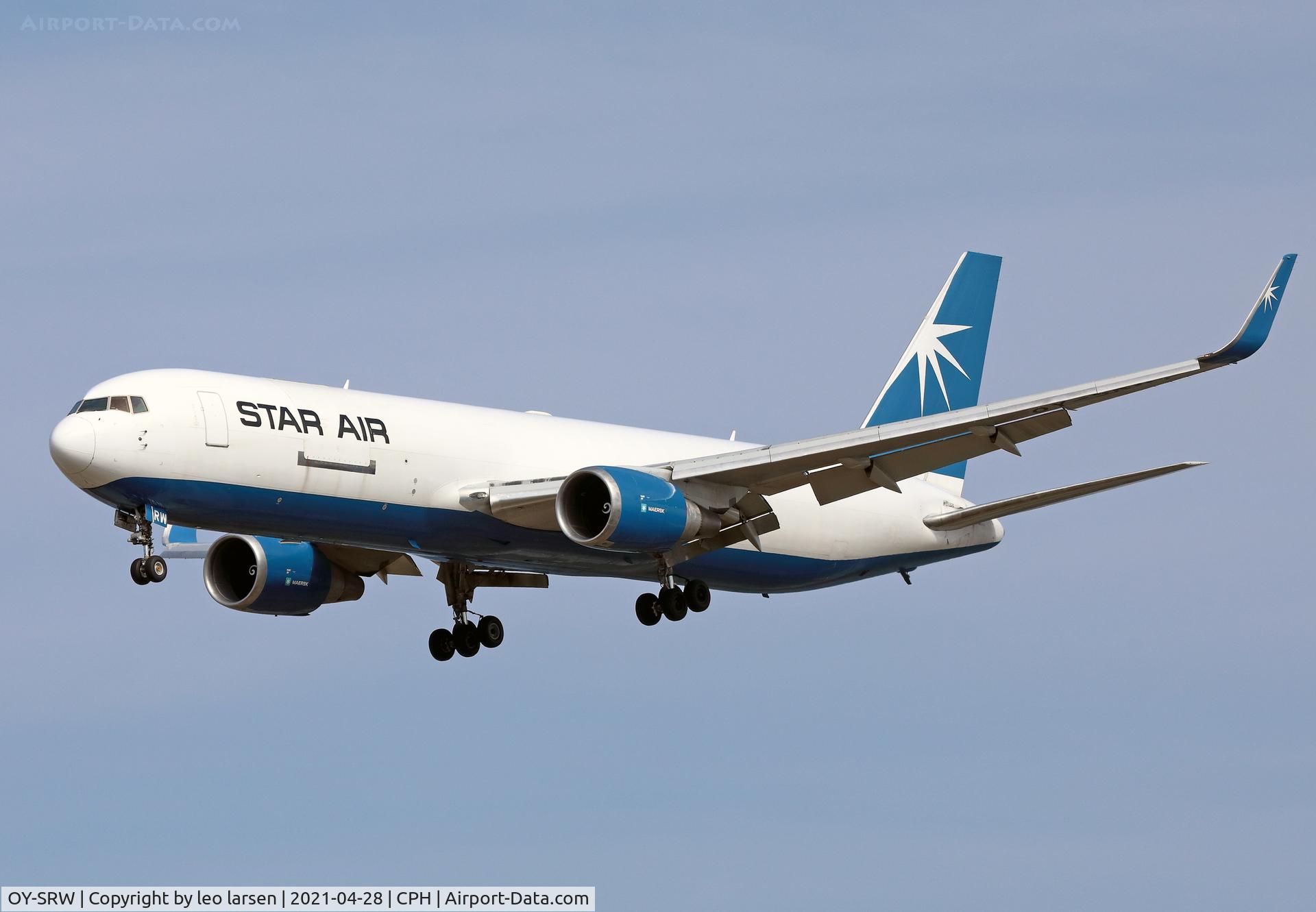 OY-SRW, 2007 Boeing 767-346F C/N 35818, Copenhagen 28.4.2021 a rare visitor in CPH
