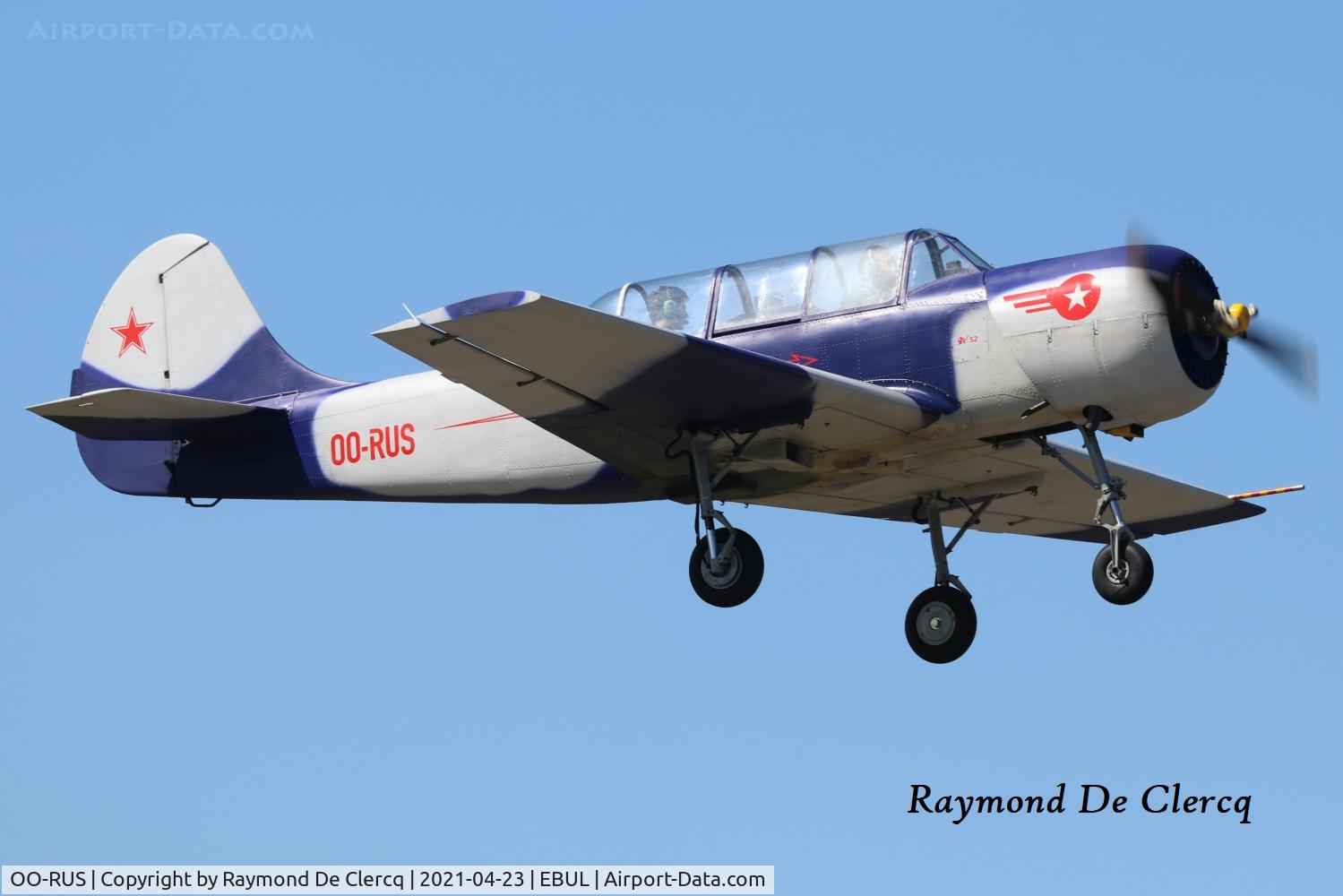 OO-RUS, 1982 Bacau Yak-52 C/N 822203, At home base Ursel.