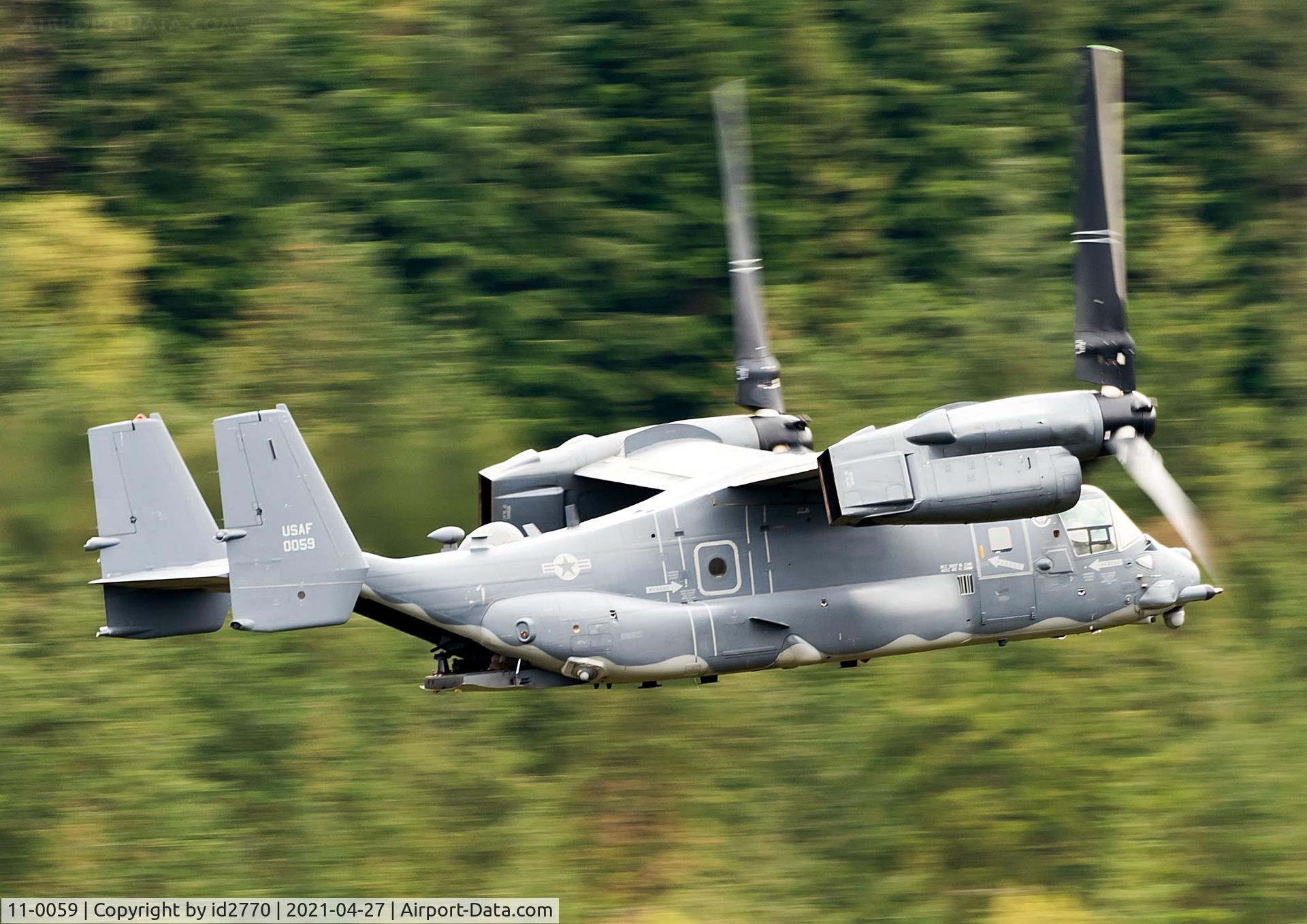 11-0059, 2011 Bell-Boeing CV-22B Osprey C/N D1039, Low Level in Wales