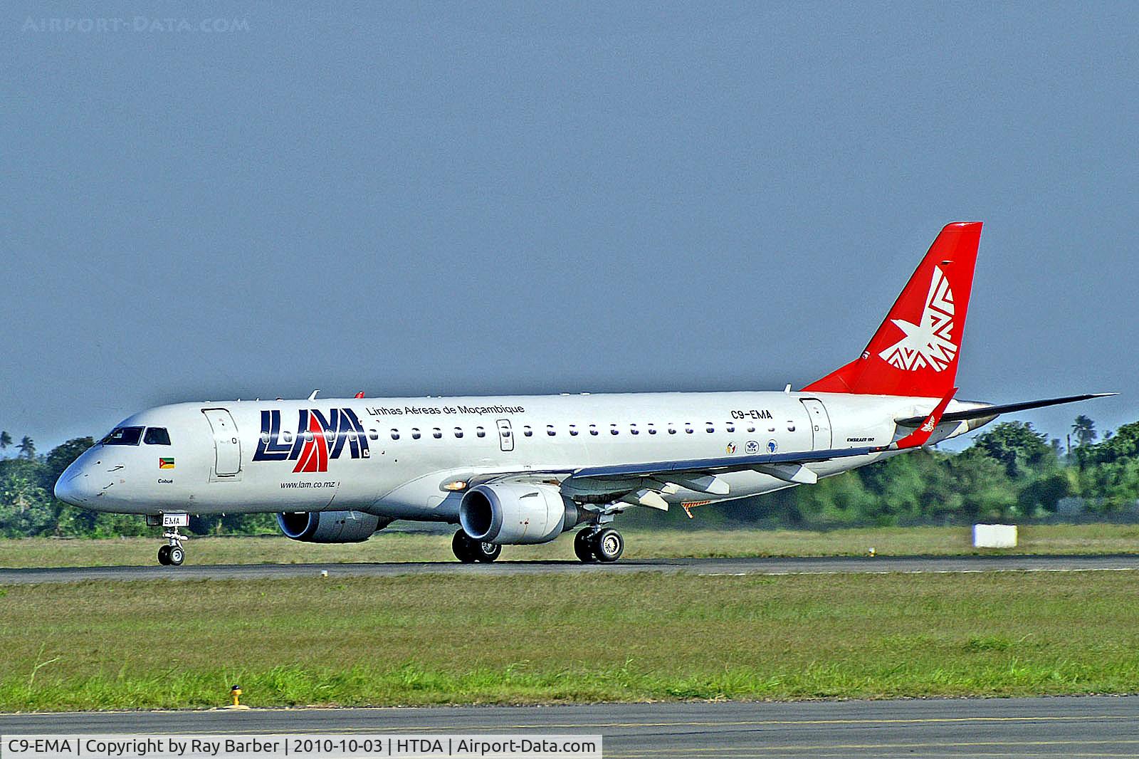 C9-EMA, 2009 Embraer ERJ-190-100IGW C/N 19000301, C9-EMA   Embraer ERJ-190-100IGW, [19000301] (LAM-Linhas Aereas de Mocambique) Dar Es Salaam~5H 03/10/2010