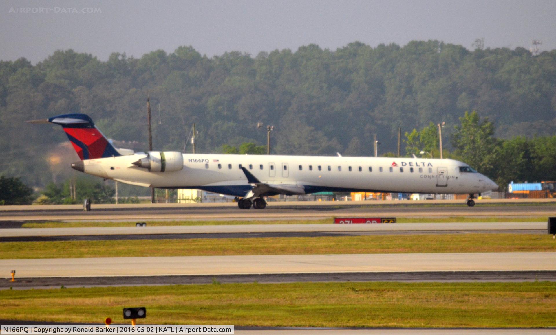 N166PQ, 2008 Bombardier CRJ-900ER (CL-600-2D24) C/N 15166, Landing Atlanta