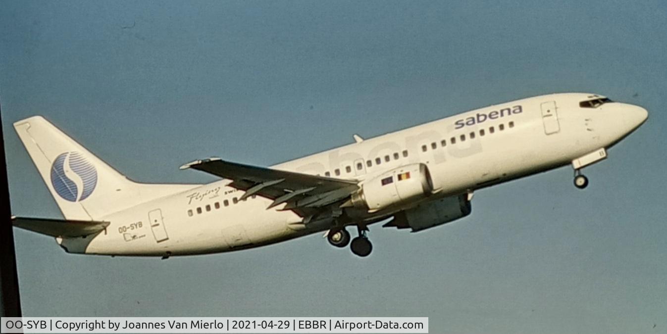 OO-SYB, 1989 Boeing 737-329 C/N 24356, scan from slide