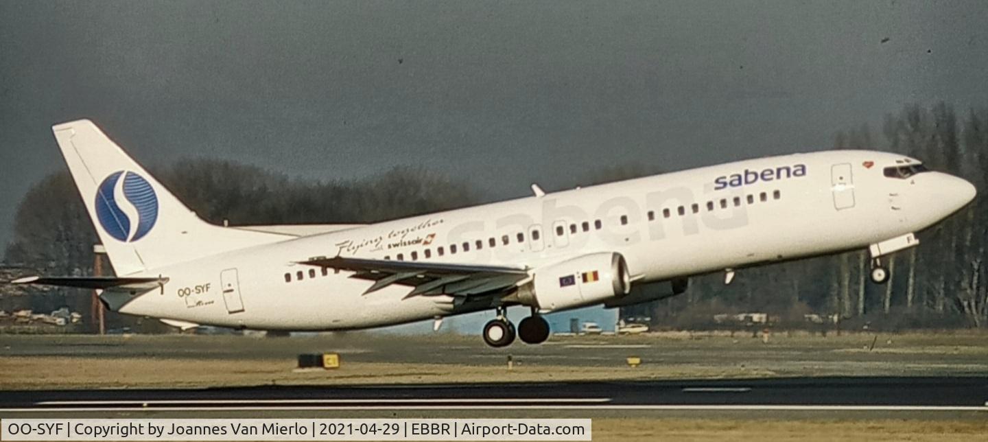 OO-SYF, 1991 Boeing 737-429 C/N 25248, scan from slide