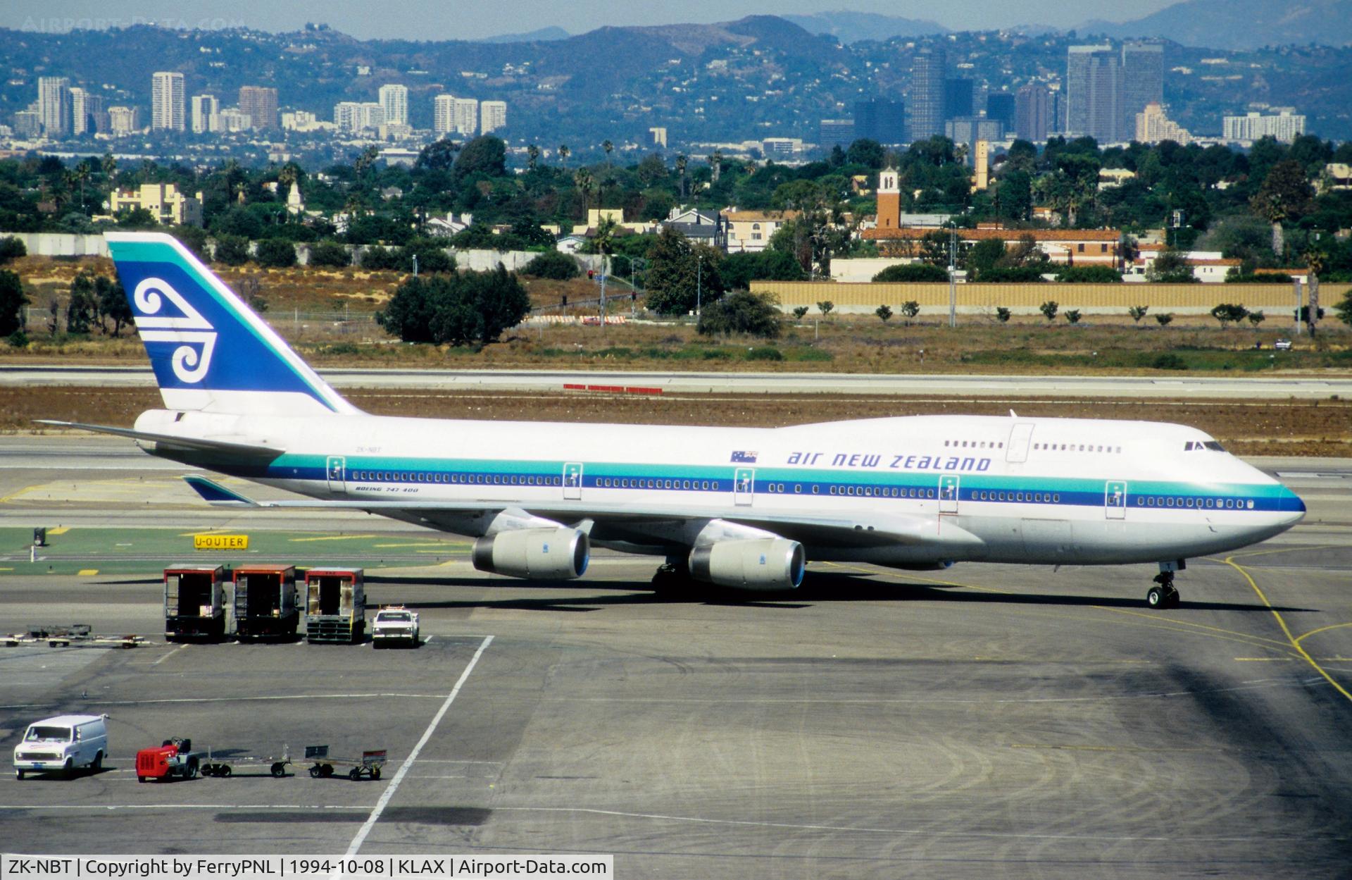 ZK-NBT, 1990 Boeing 747-419 C/N 24855, Arrivl of Air New Zealand B744