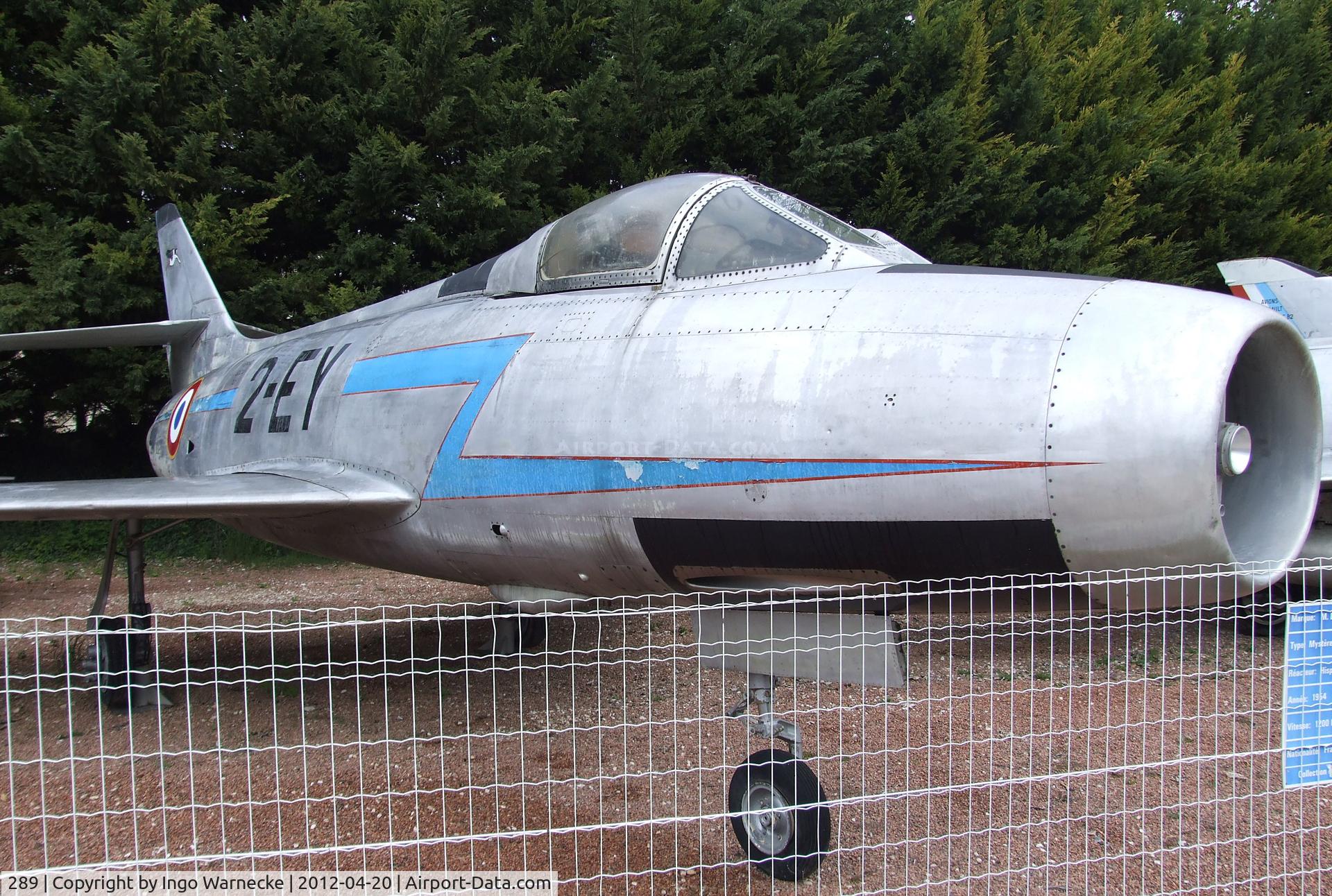 289, Dassault Mystere IVA C/N 289, Dassault Mystere IV A at the Musee de l'Aviation du Chateau, Savigny-les-Beaune