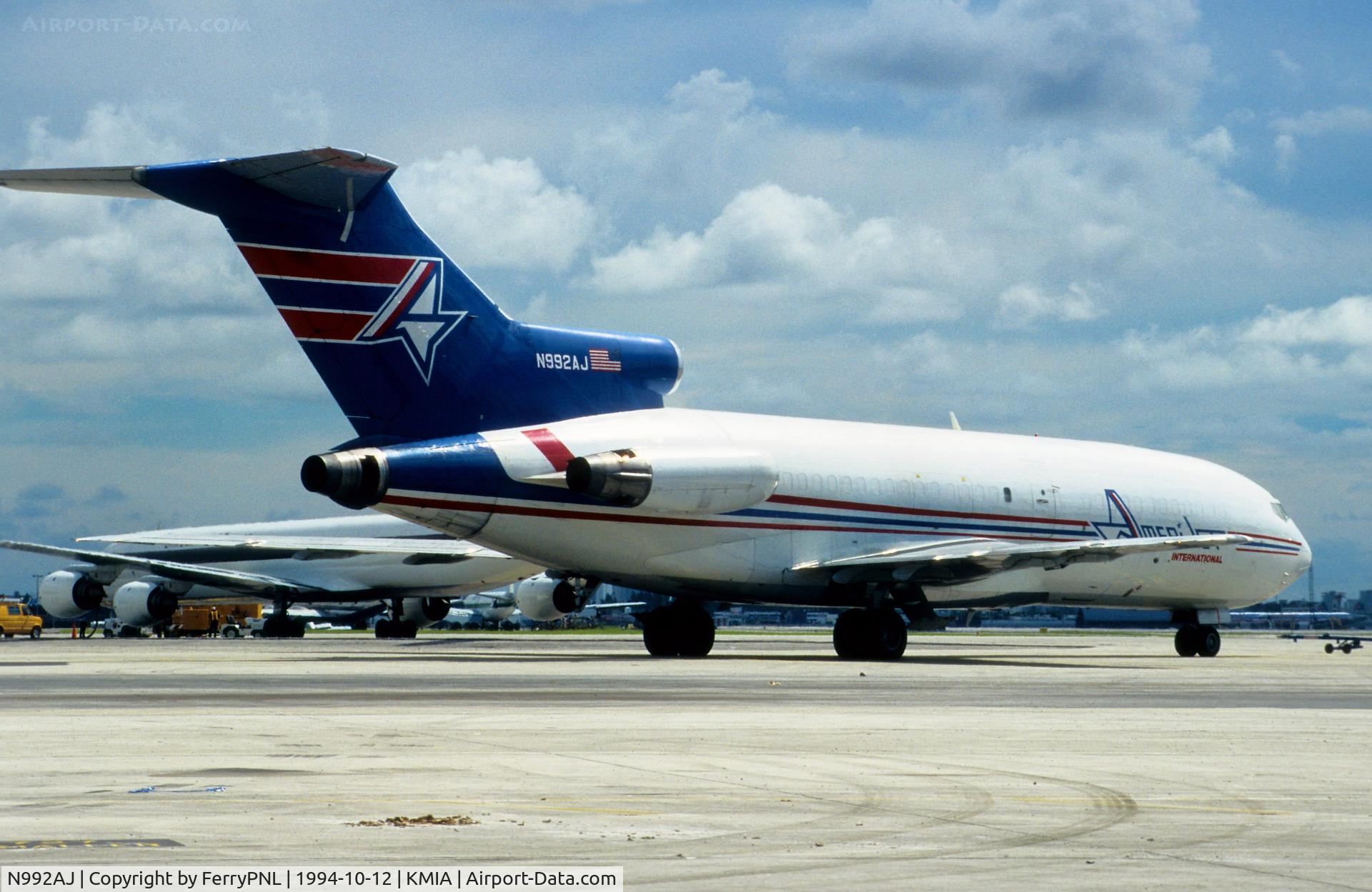 N992AJ, 1966 Boeing 727-23 C/N 19428, Amerijet B727F parked at freight apron