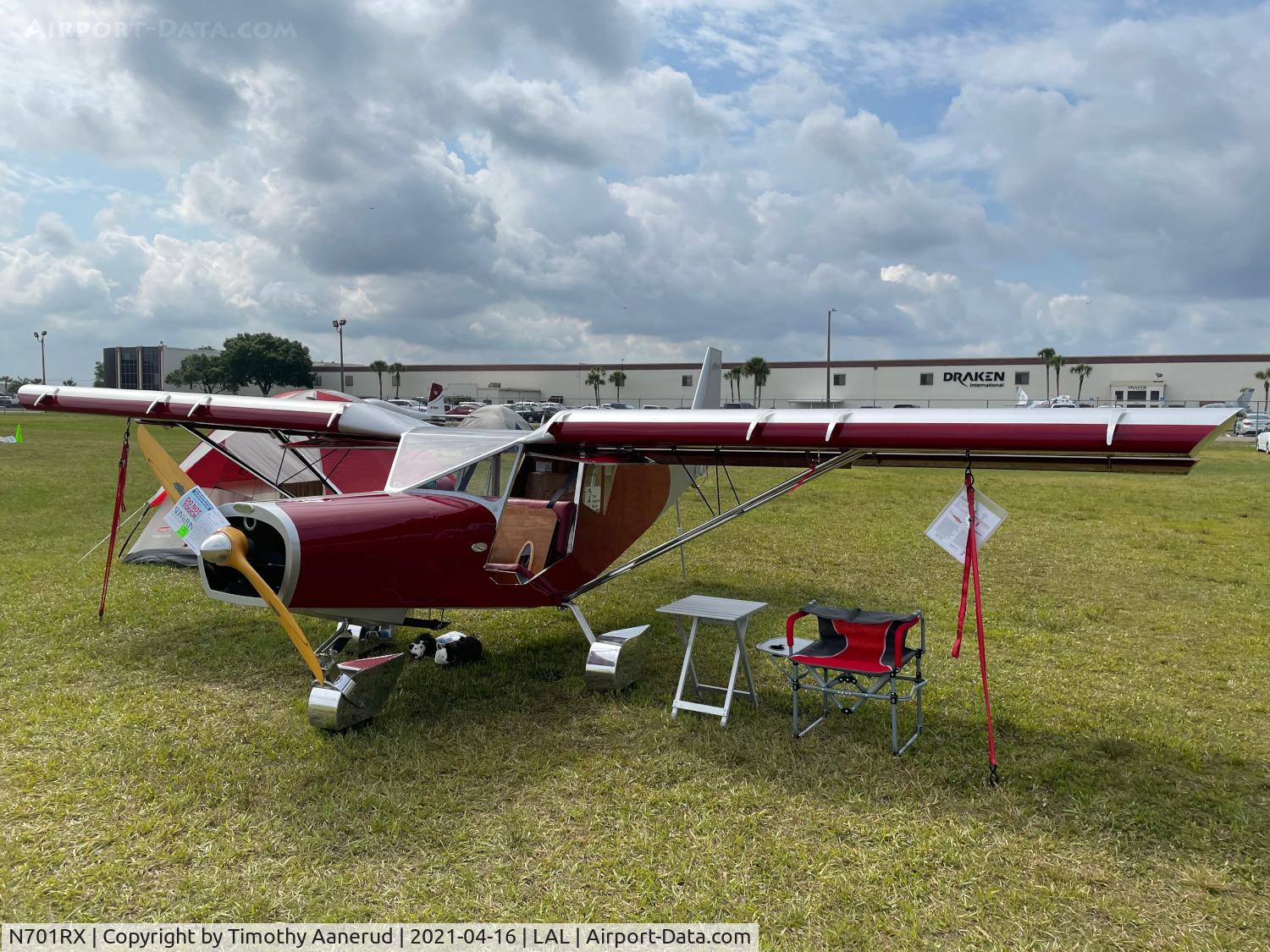 N701RX, 2018 Zenith 701.1 C/N 1, 2018 Zenith 701.1, c/n: 1.  The slats have been removed since AirVenture 2019. Sonic Boom deflectors have been installed instead.