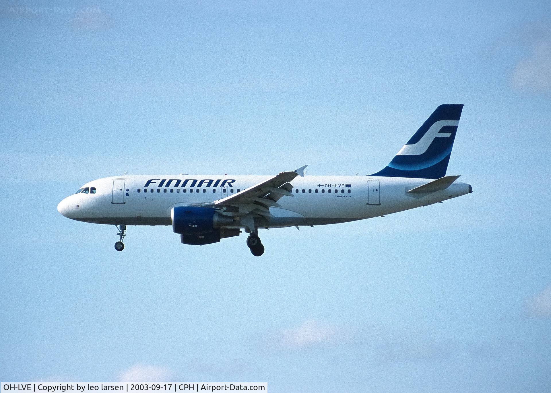 OH-LVE, 2002 Airbus A319-112 C/N 1791, Copenhagen 17.9.2003