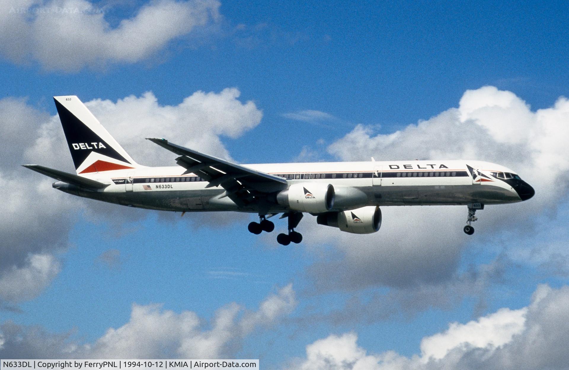 N633DL, 1987 Boeing 757-232 C/N 23614, Landing of Delta B752