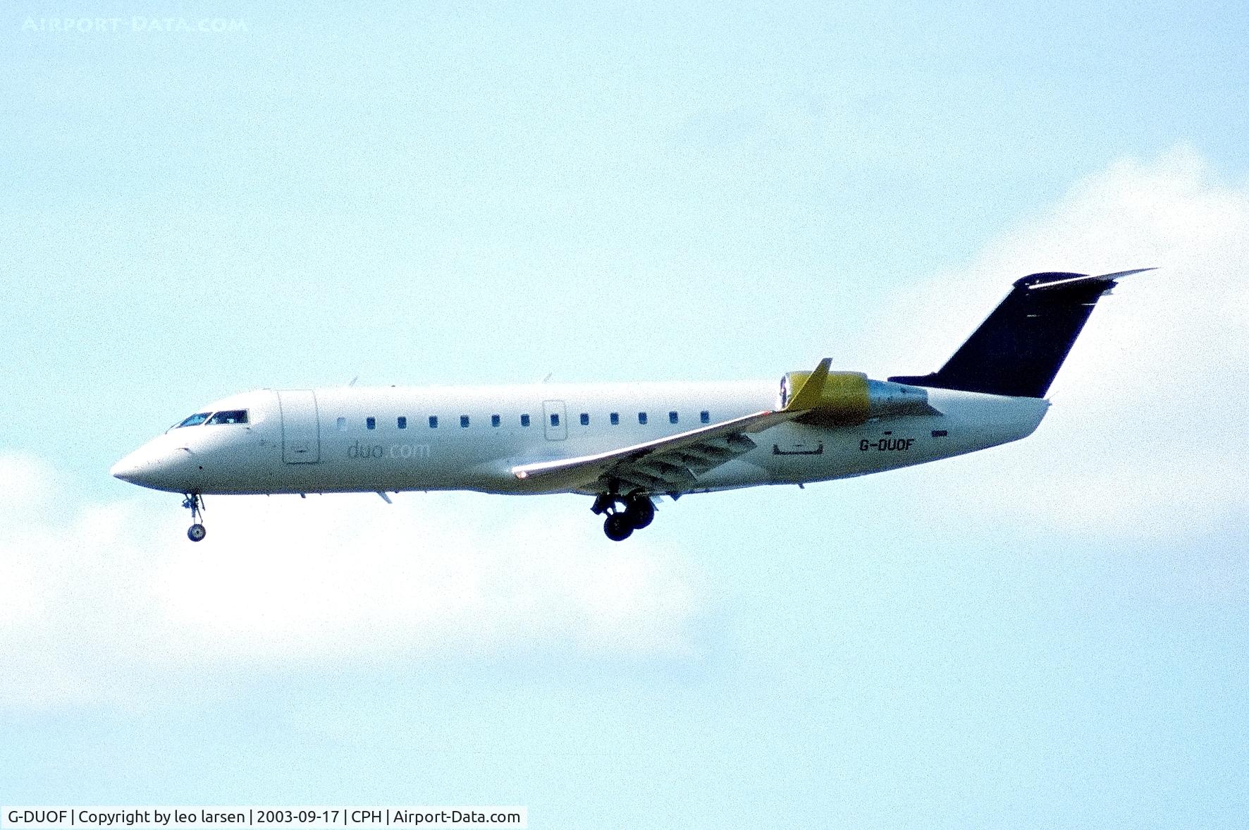G-DUOF, 1998 Canadair CRJ-200LR (CL-600-2B19) C/N 7226, Copenhagen 17.9.2003