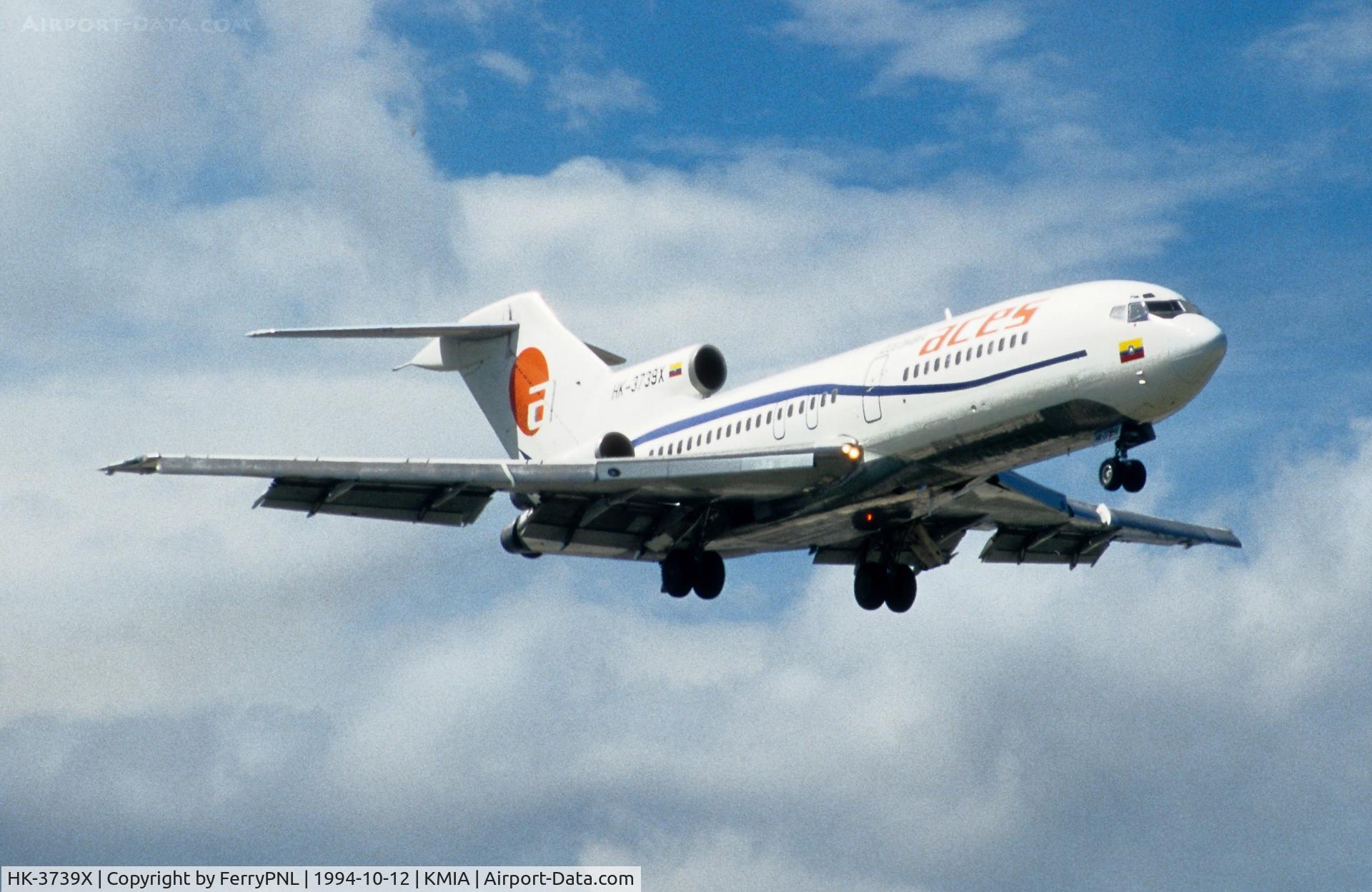 HK-3739X, 1970 Boeing 727-C3 C/N 20418, ACES B727 on short final