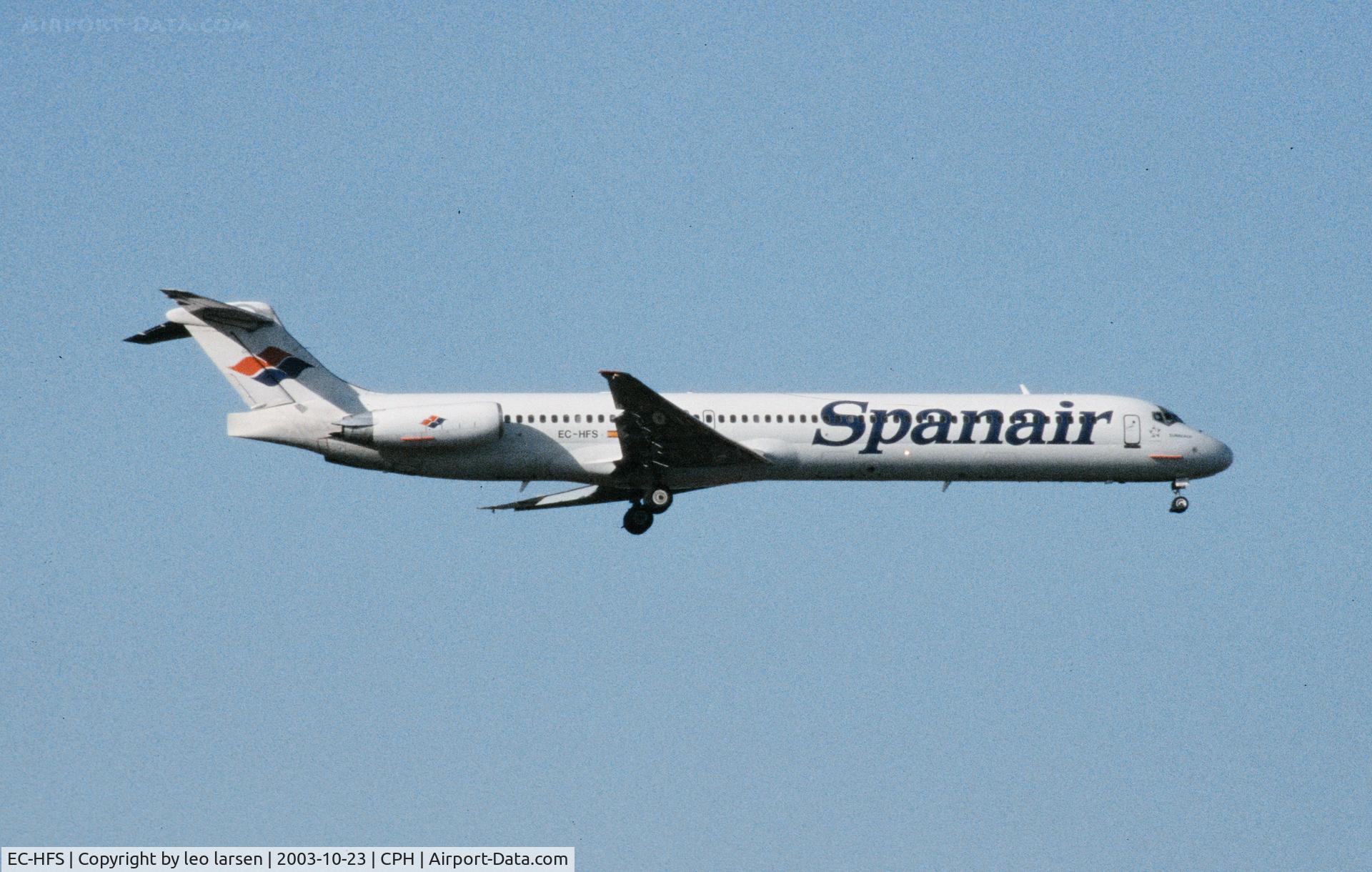 EC-HFS, 1990 McDonnell Douglas MD-82 (DC-9-82) C/N 49517, Copenhagen 23.10.2003