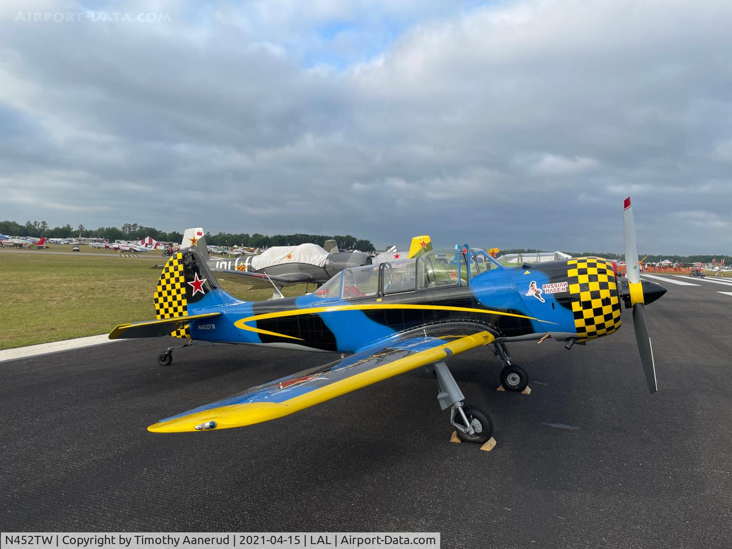 N452TW, 2002 Yakovlev (Aerostar) Yak-52TW C/N 0112233, 2002 Yakovlev (Aerostar) Yak-52TW, c/n: 0112233, Sun n Fun 2021