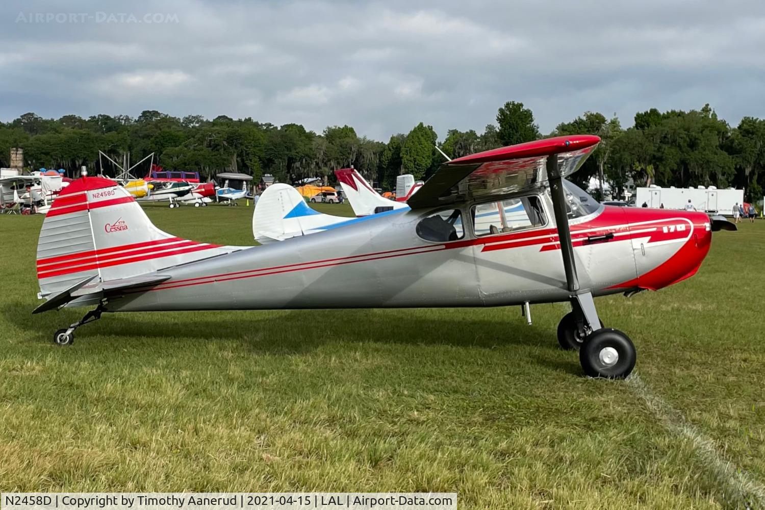 N2458D, 1952 Cessna 170B C/N 20610, 1952 Cessna 170B, c/n: 20610, Sun n Fun 2021