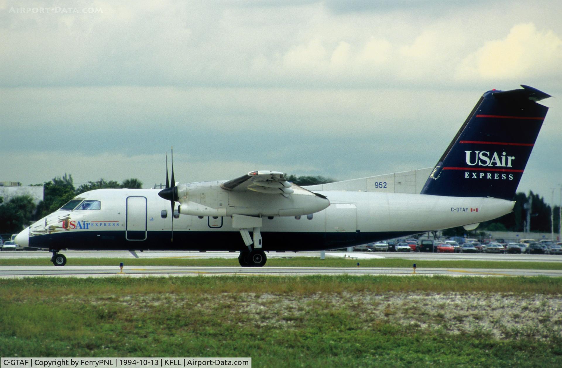 C-GTAF, 1987 De Havilland Canada DHC-8-102 Dash 8 C/N 083, USAir Express DHC8 in need of a nose job.