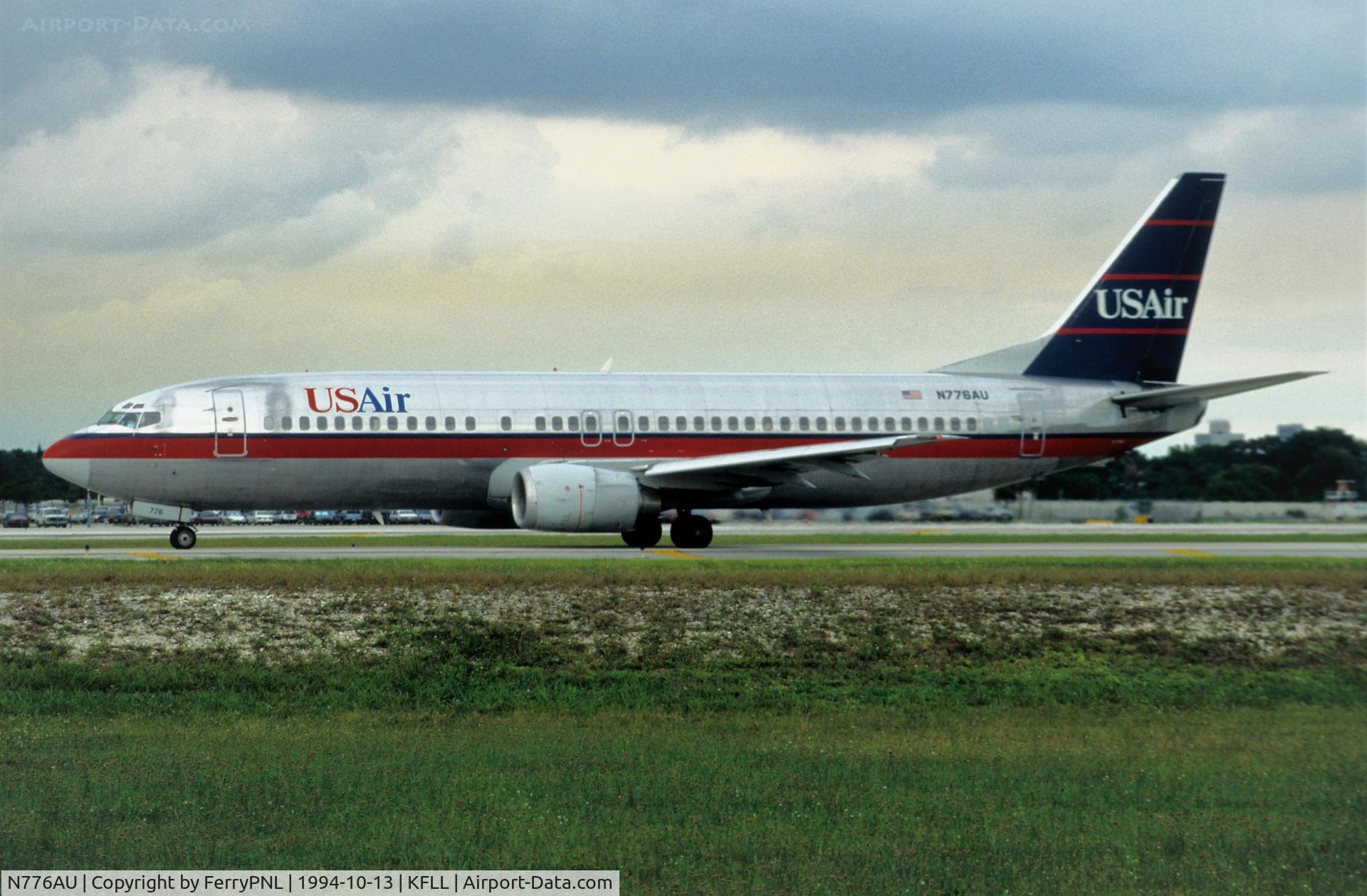N776AU, 1990 Boeing 737-4B7 C/N 24934, USAir B734, spent its whole life with US and was wfu 2013.