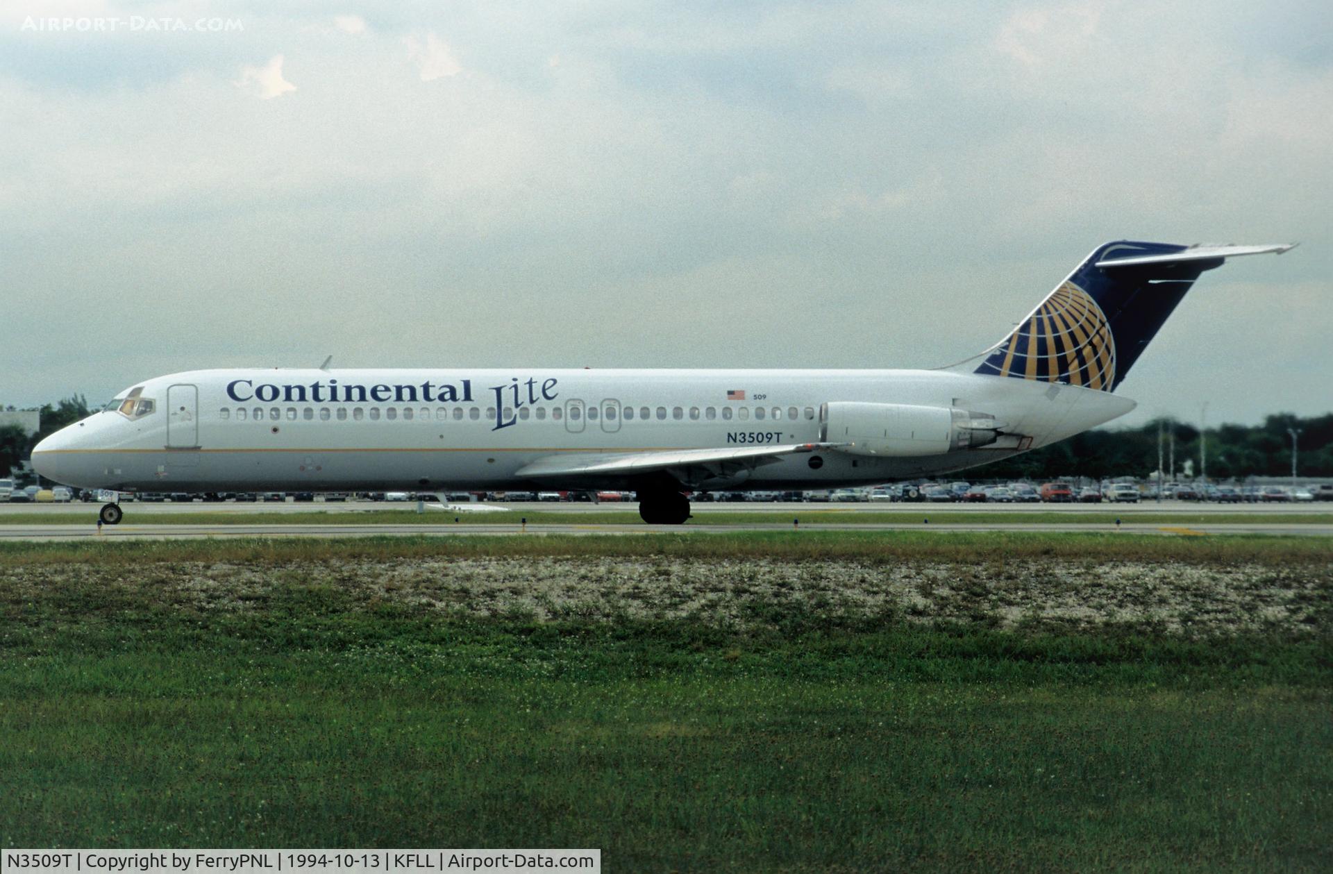 N3509T, 1979 McDonnell Douglas DC-9-32 C/N 47798, Continental DC-9-32