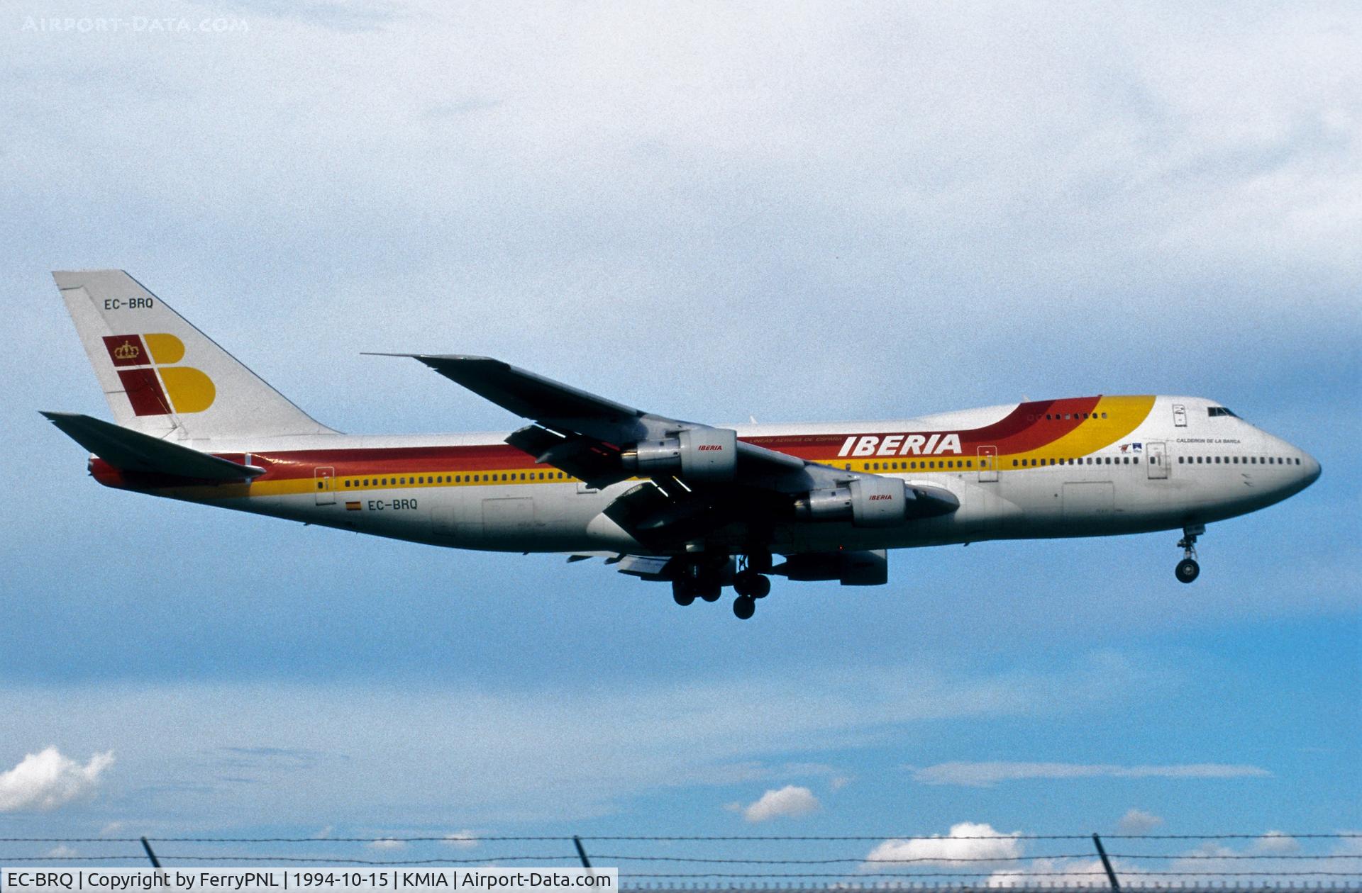 EC-BRQ, 1971 Boeing 747-256B C/N 20137, Landing of Iberia B747 in MIA