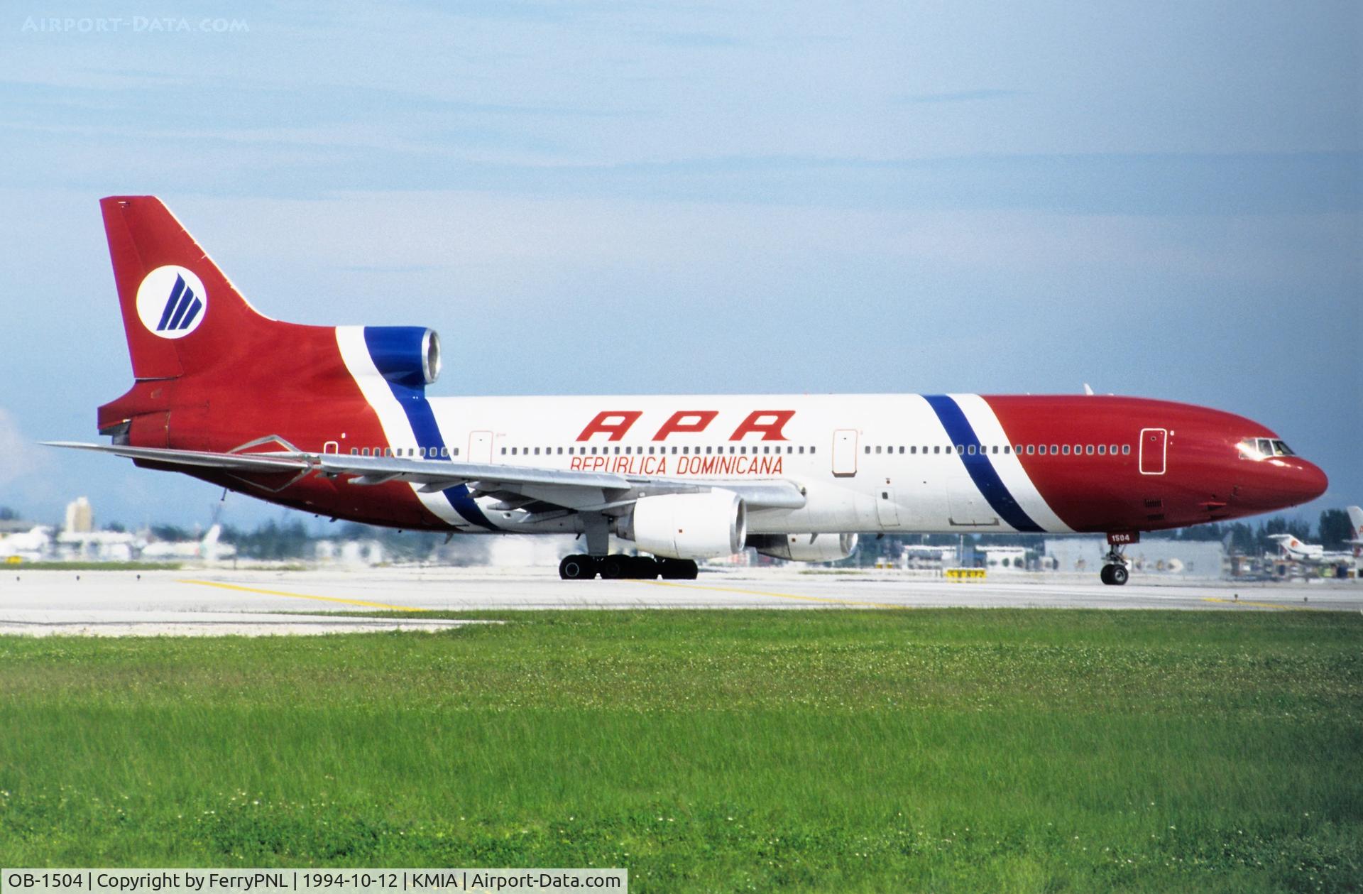 OB-1504, 1974 Lockheed L-1011-385-1 TriStar 1 C/N 193A-1087, APA L1011 lining-up