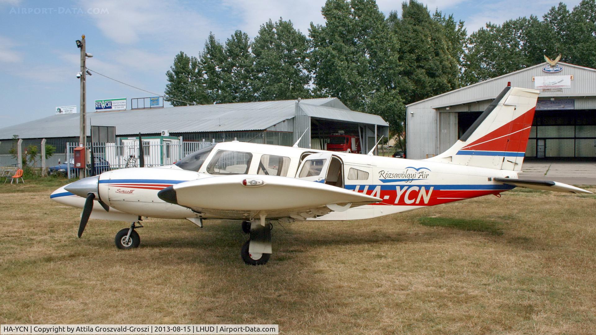 HA-YCN, 1981 Piper PA-34-220T Seneca III C/N 34-8133150, LHUD - Szeged Airport, Hungary