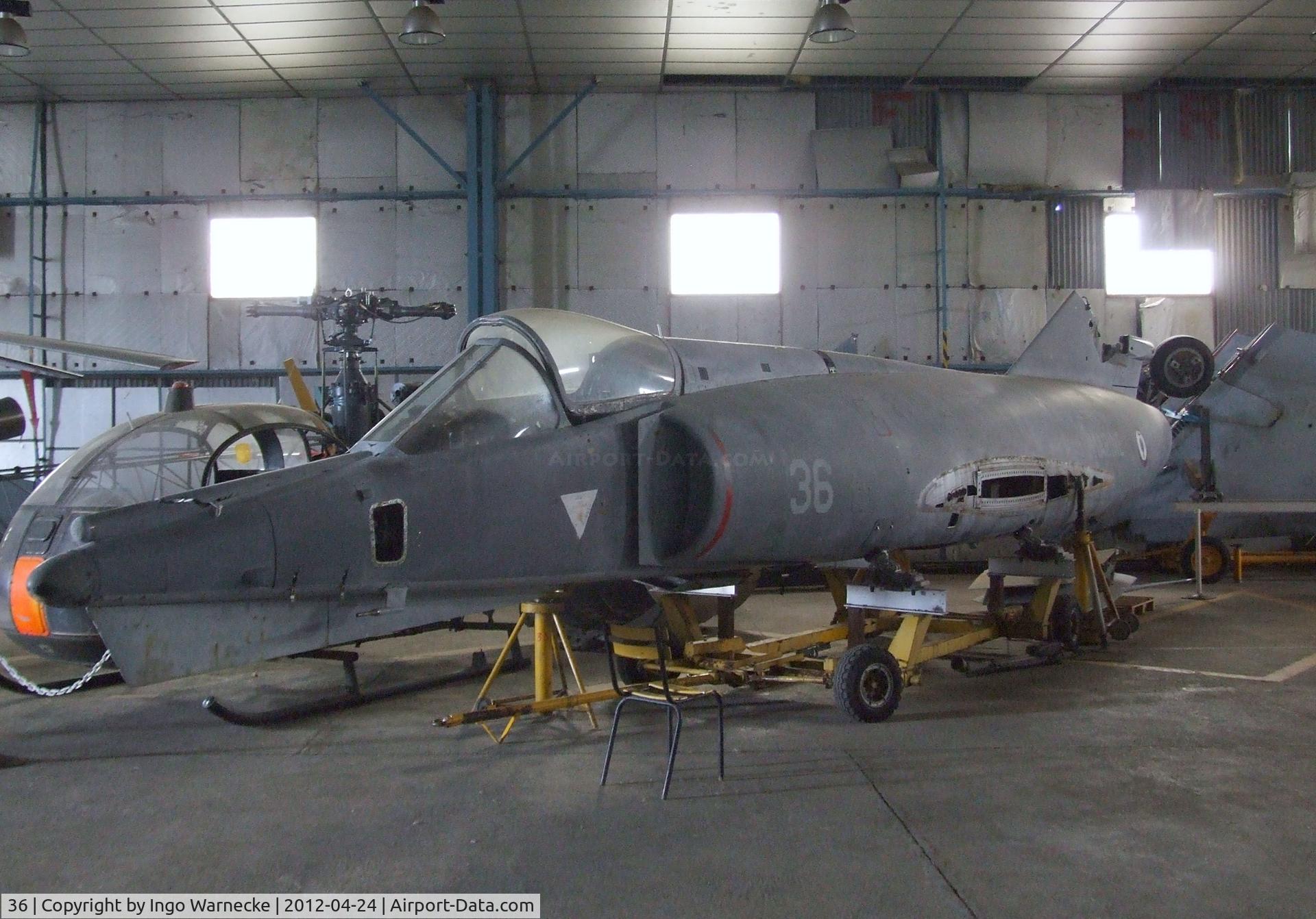 36, Dassault Etendard IV.M C/N 36, Dassault Etendard IV M (wings and tail dismounted) being restored at the EALC Musee de l'Aviation Clement Ader, Lyon-Corbas