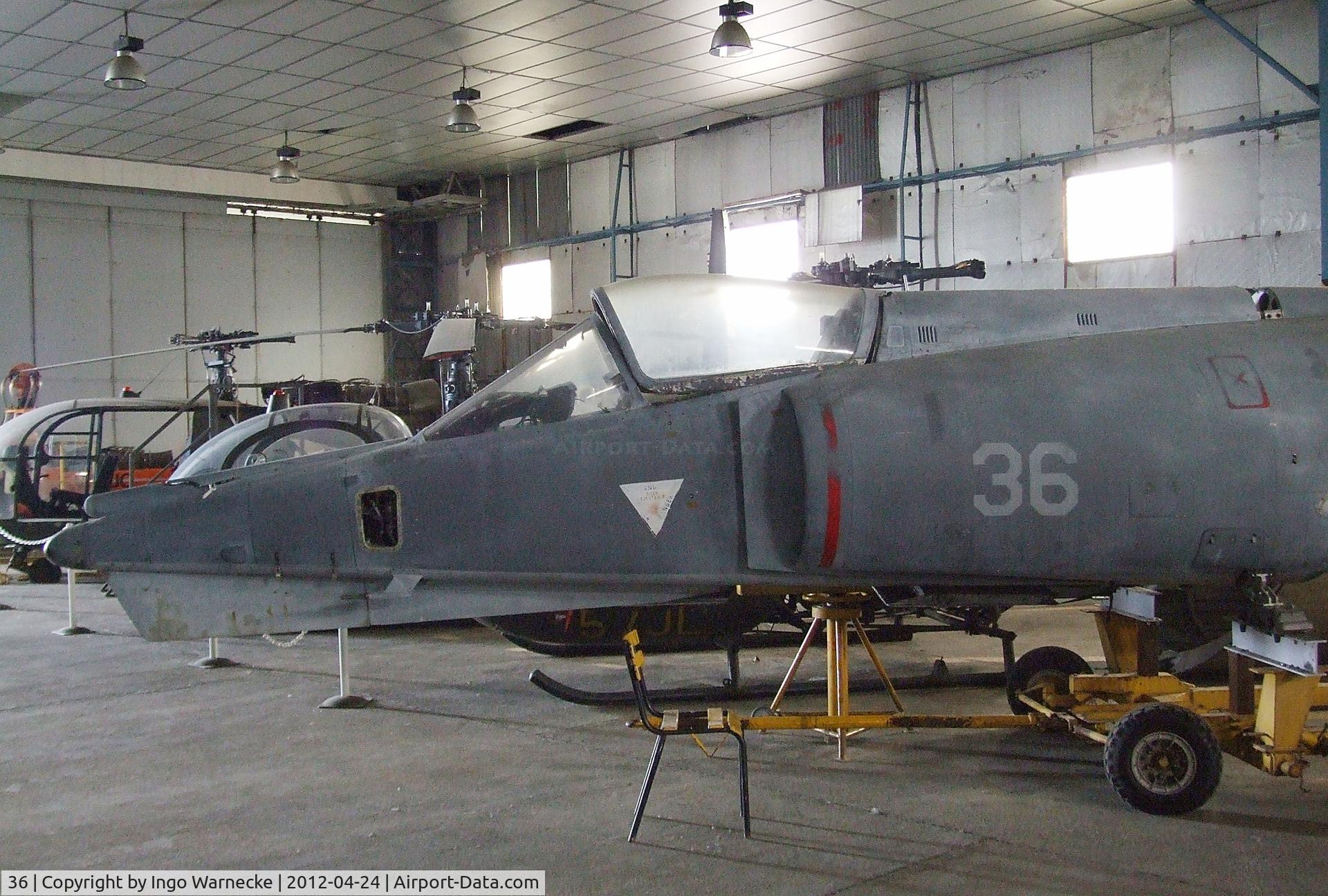 36, Dassault Etendard IV.M C/N 36, Dassault Etendard IV M (wings and tail dismounted) being restored at the EALC Musee de l'Aviation Clement Ader, Lyon-Corbas