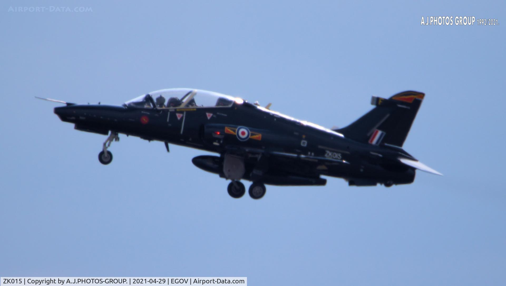 ZK015, 2008 British Aerospace Hawk T2 C/N RT006/1244, just taken off EGOV