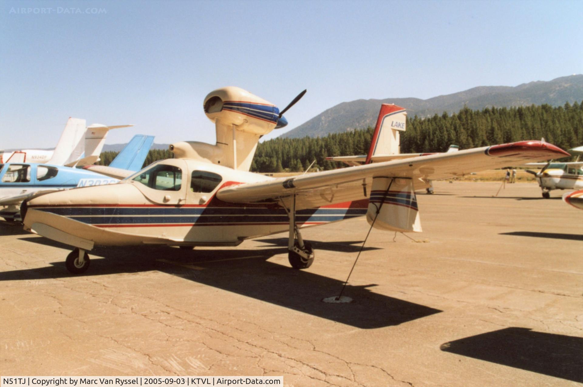N51TJ, 1980 Lake LA-4-200 Buccaneer C/N 1020, At Tahoe Air Fest 2005.