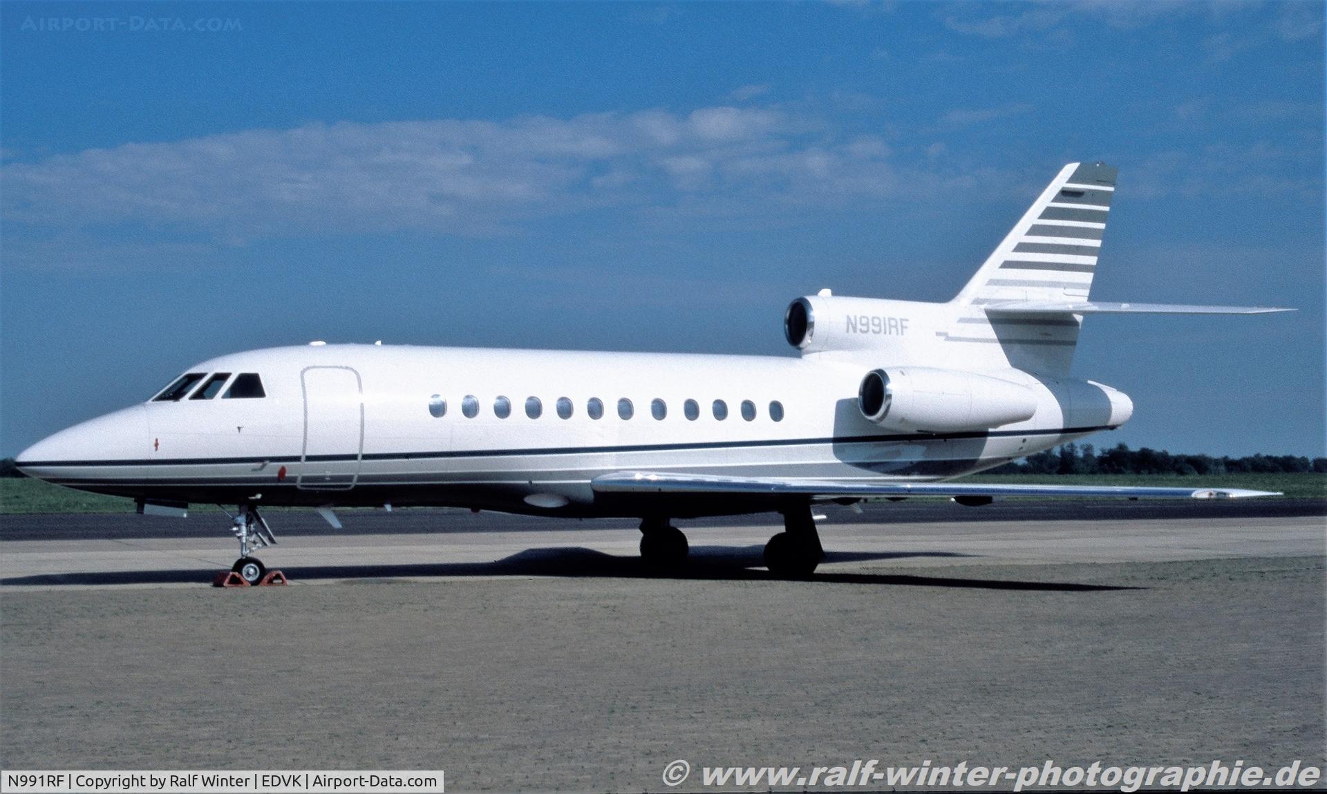 N991RF, 1986 Dassault Falcon 900 C/N 3, Dassault Falcon 900 Mystere - Corporate Flight Service - 3 - N991RF - 1996 - EDVK