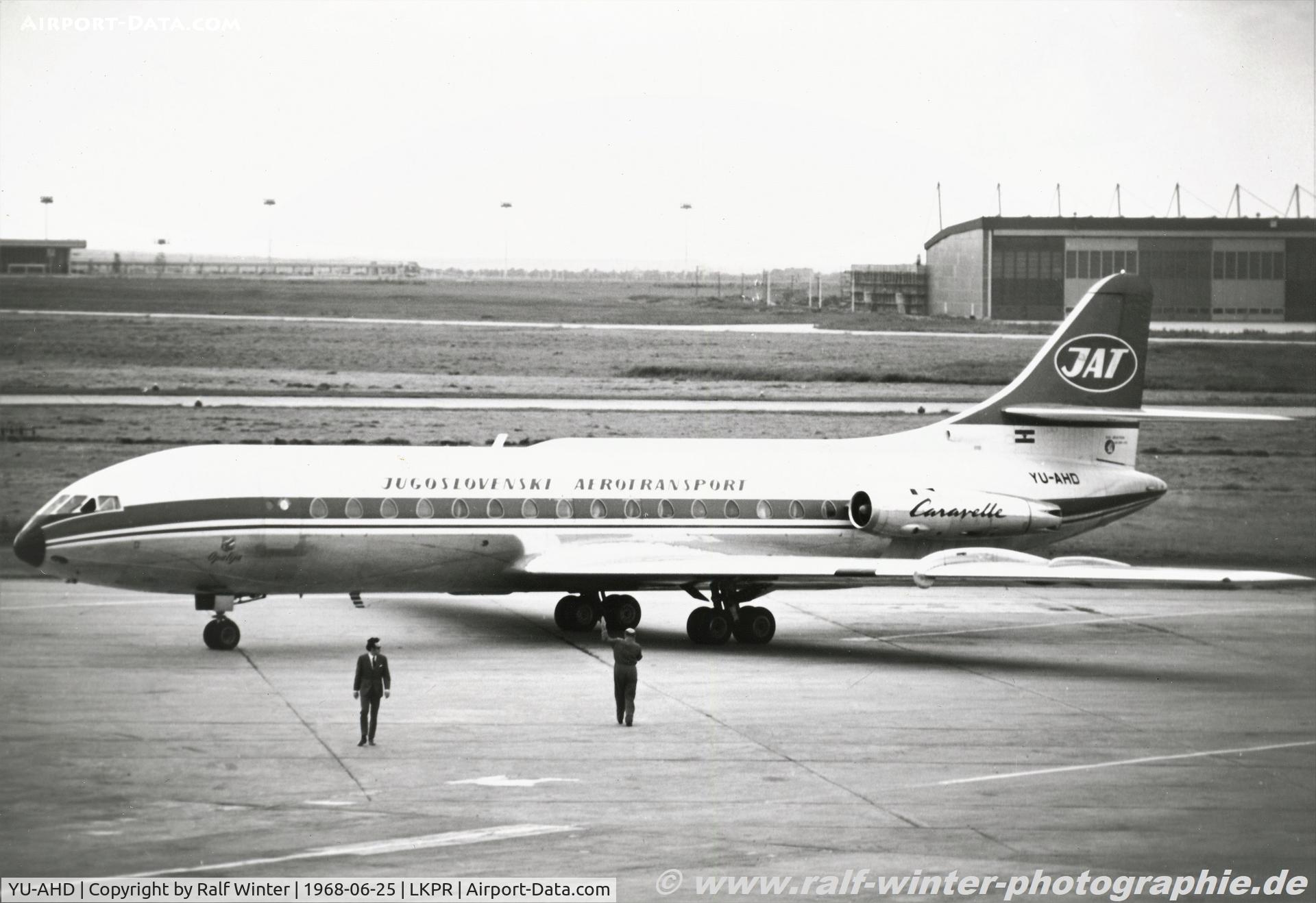 YU-AHD, 1963 Sud Aviation SE-210 Caravelle VI-N C/N 151, Sud Aviation SE-210 Caravelle VI - JAT 'Opatija' - 151 - YU-AHD - 25.06.1968 - LKPR