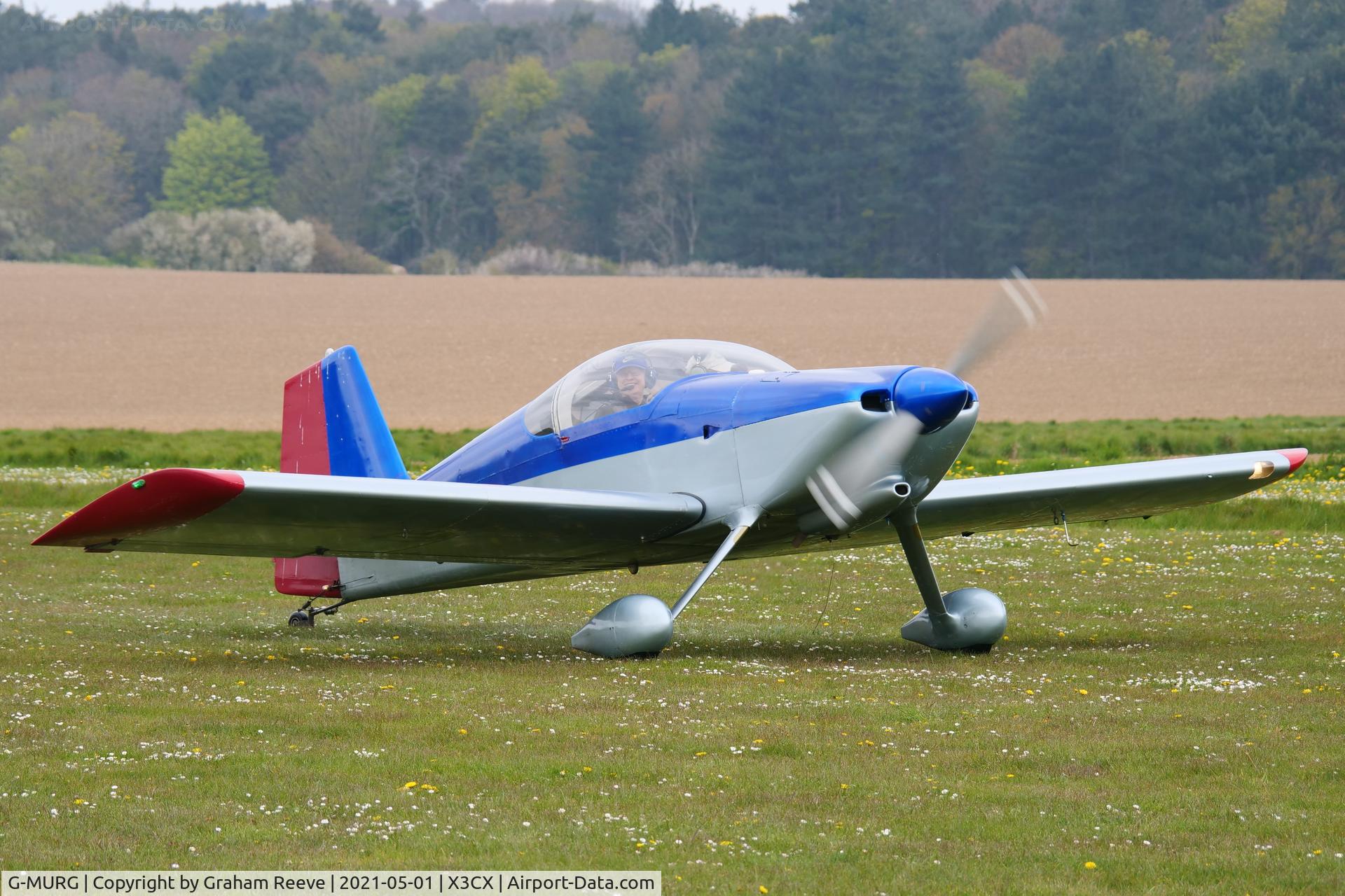 G-MURG, 2005 Vans RV-6 C/N PFA 181-12470, Just landed at Northrepps.
