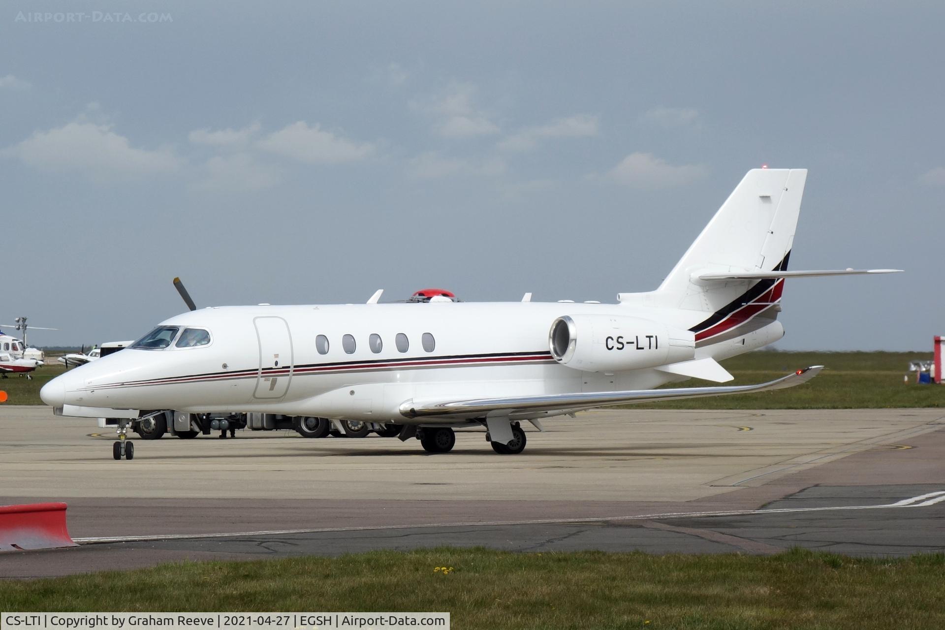 CS-LTI, 2018 Cessna 680A Citation Latitude C/N 680A-0132, Just landed at Norwich.