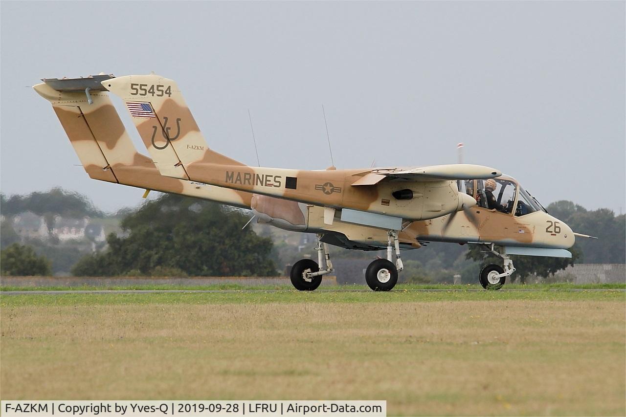 F-AZKM, 1971 North American OV-10B Bronco C/N 338-9 (305-65), North American OV-10B Bronco, Taxiing rwy 22, Morlaix-Ploujean airport (LFRU-MXN) air show 2019