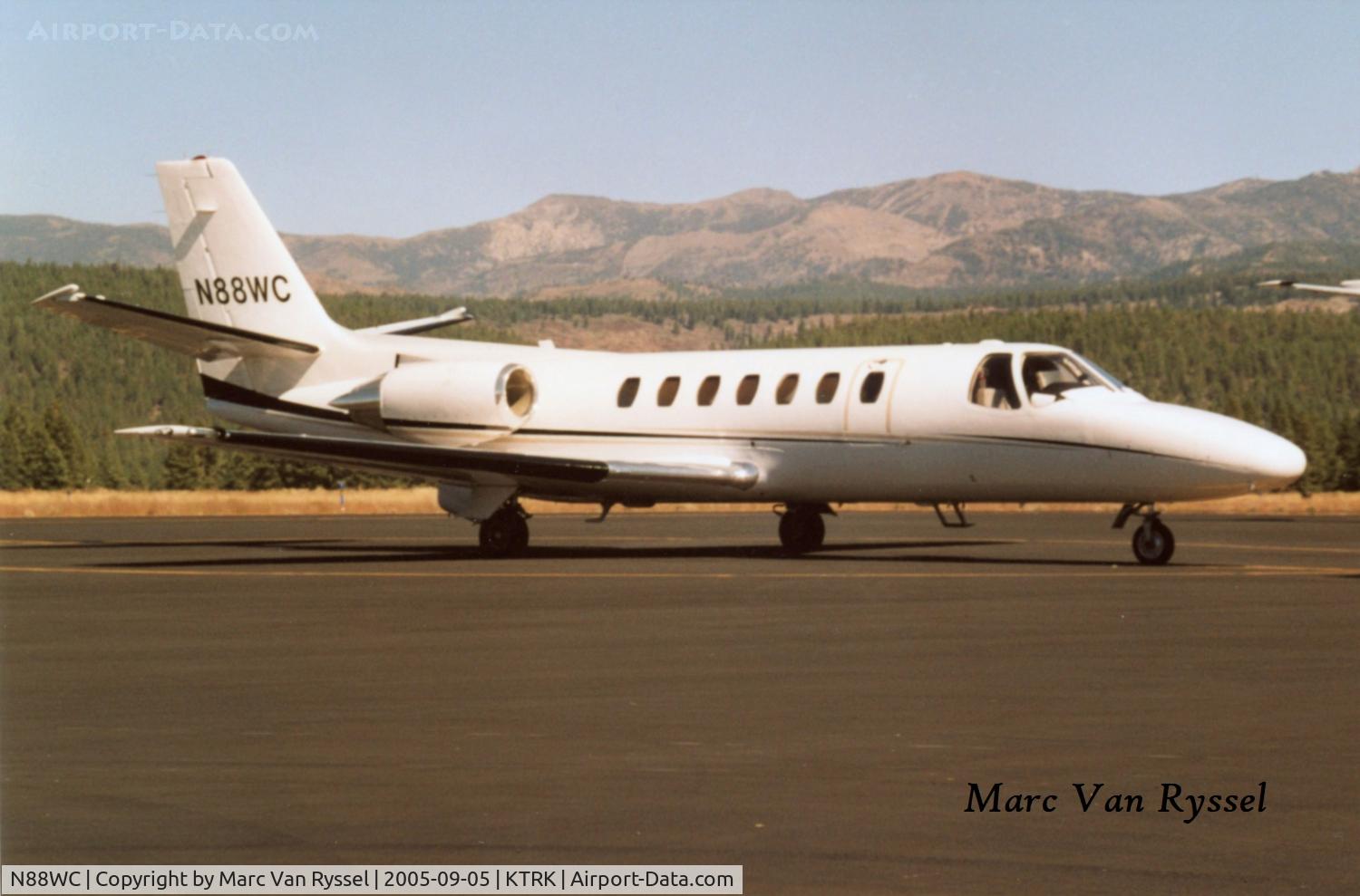 N88WC, 1991 Cessna 560 Citation V C/N 560-0157, N88WC  Citation V at Truckee. Was also registered as N502TS.
