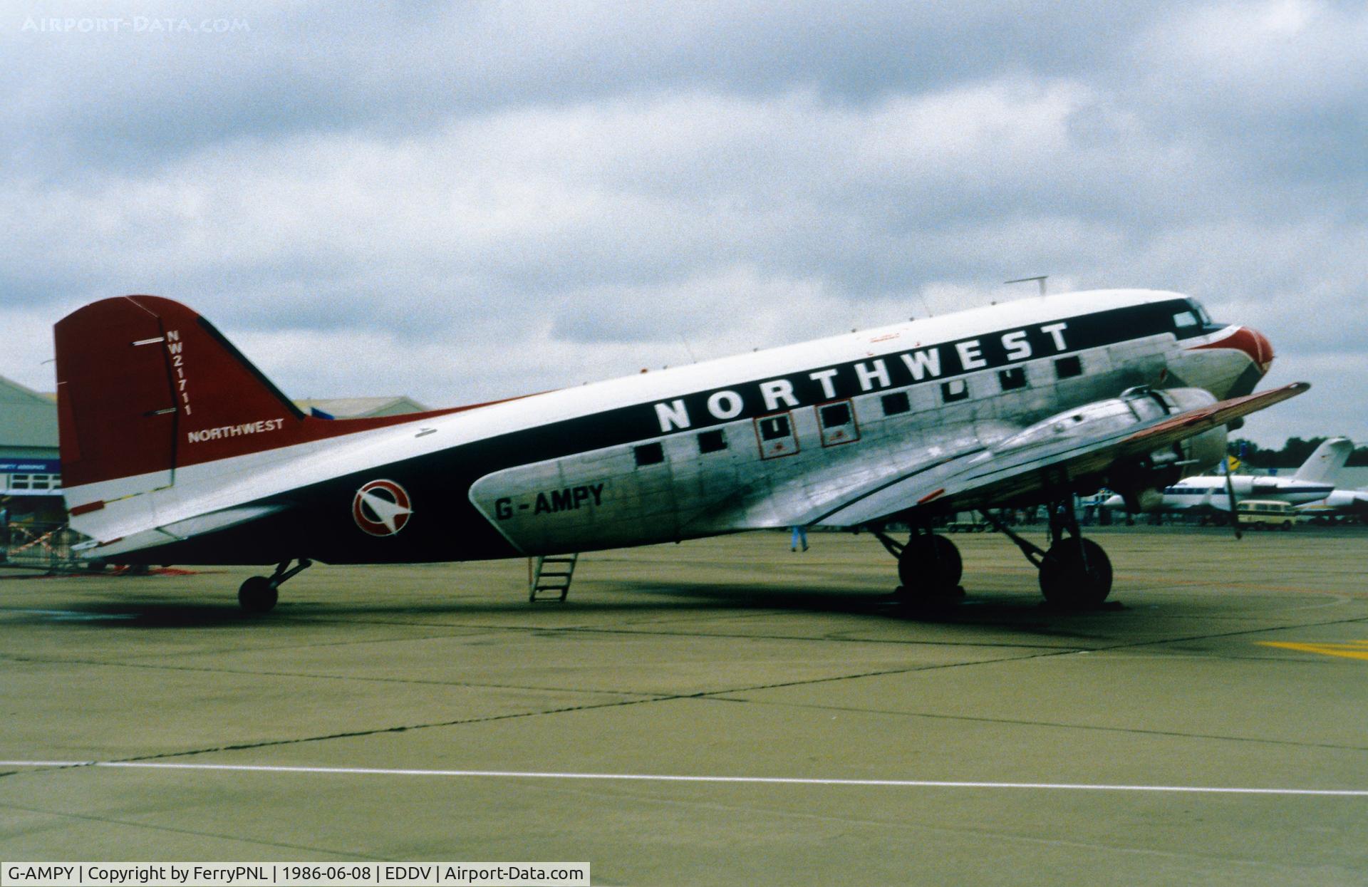 G-AMPY, 1944 Douglas C-47B-15-DK Dakota 4 C/N 26569, Air Atlantic DC3 in Northwest historical livey