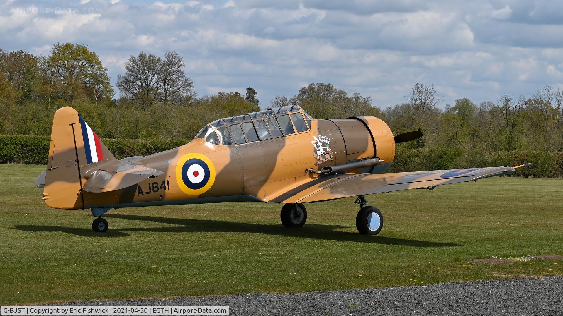 G-BJST, 1953 Canadian Car & Foundry T-6H Harvard Mk.4M C/N 14A-2429, 2. AJ841 - at Shuttleworth Collection on the Friday before the Season's first Airshow. - Hoorah !