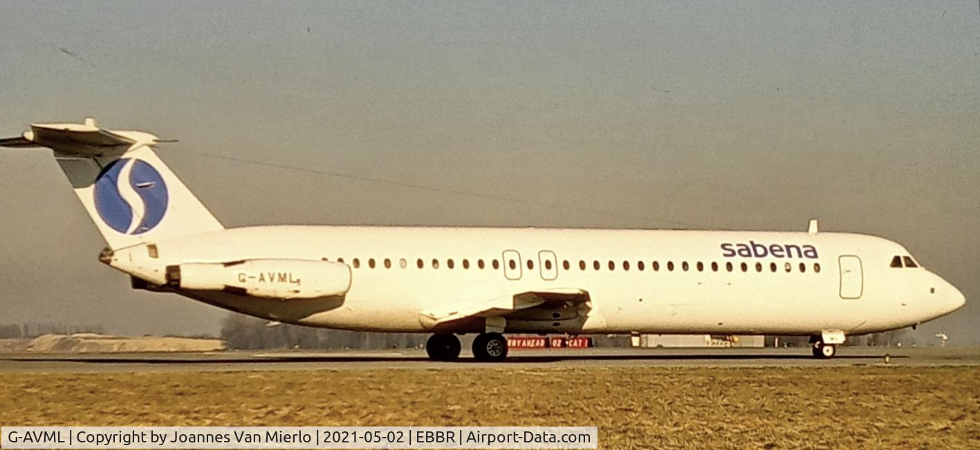 G-AVML, 1968 BAC 111-510ED One-Eleven C/N BAC.140, scan from slide
