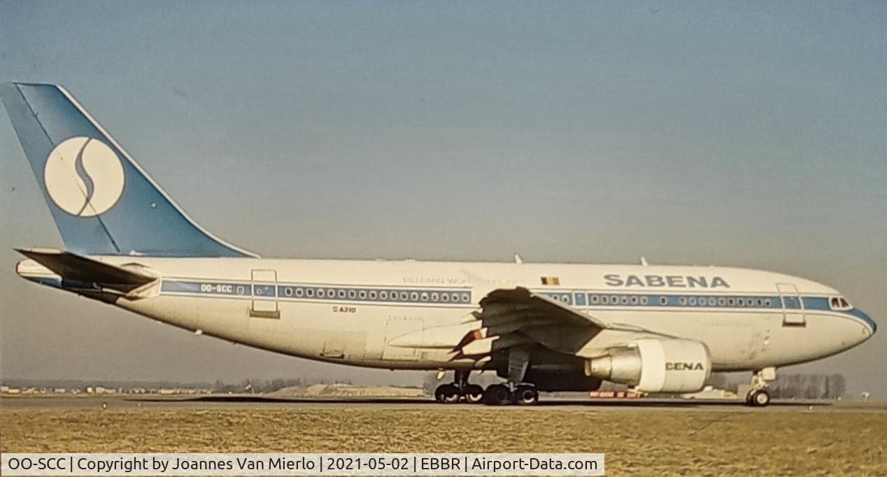 OO-SCC, 1986 Airbus A310-322 C/N 437, scan from slide