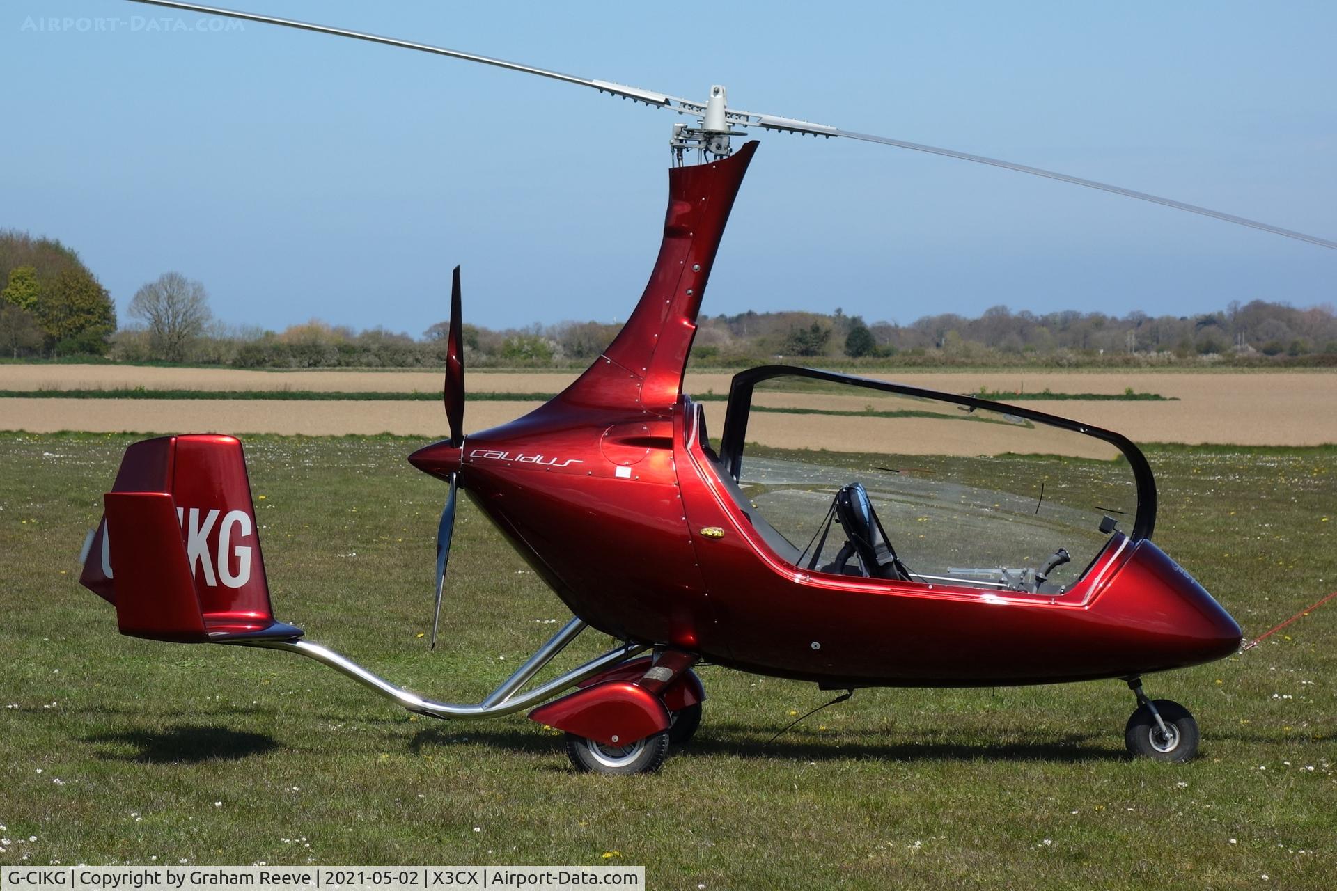 G-CIKG, 2014 RotorSport UK Calidus C/N RSUK/CALS/024, Parked at Northrepps.