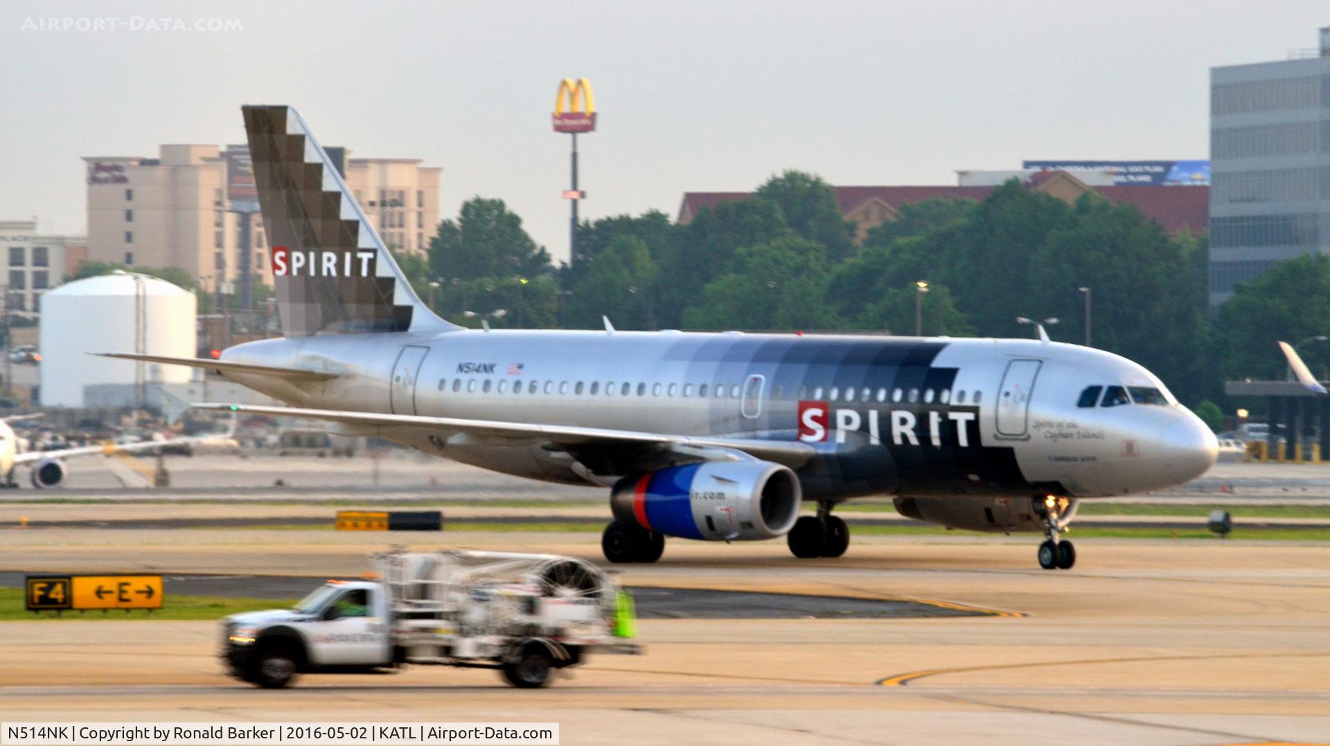 N514NK, 2006 Airbus A319-132 C/N 2679, Taxi Atlanta