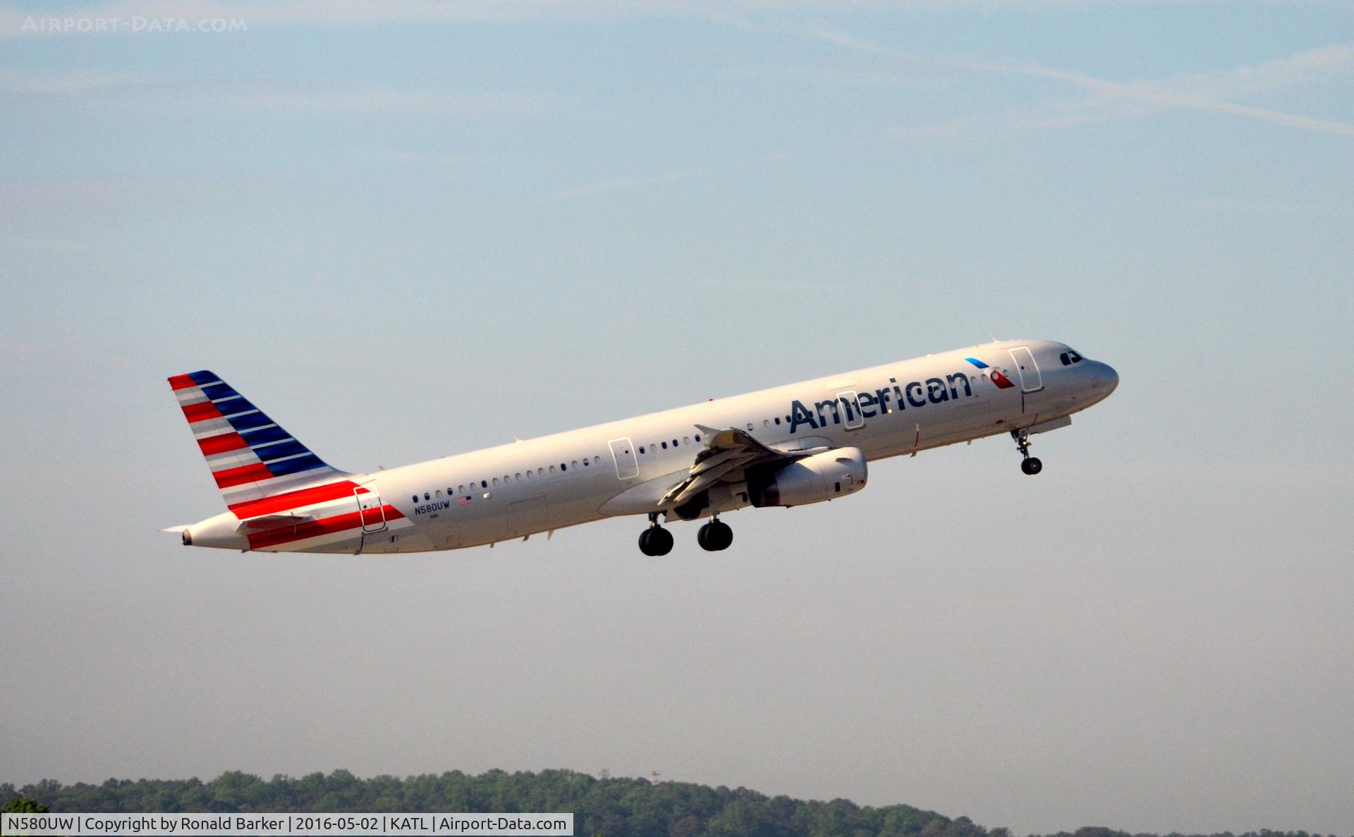 N580UW, 2014 Airbus A321-231 C/N 6133, Departure Atlanta