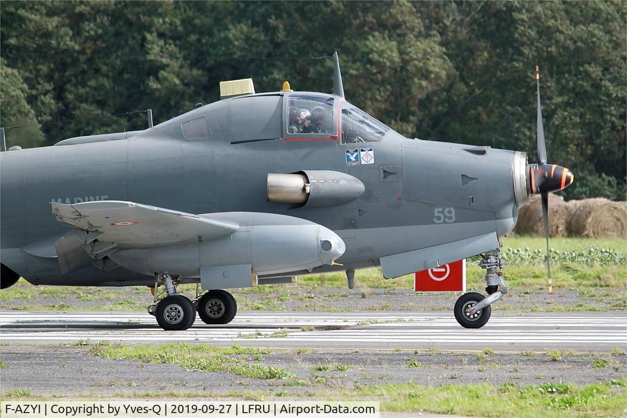 F-AZYI, 1959 Breguet Br.1050 Alize C/N 59, Breguet Br.1050 Alize, Ready to take off rwy 22, Morlaix-Ploujean airport (LFRU-MXN) Air show 2019