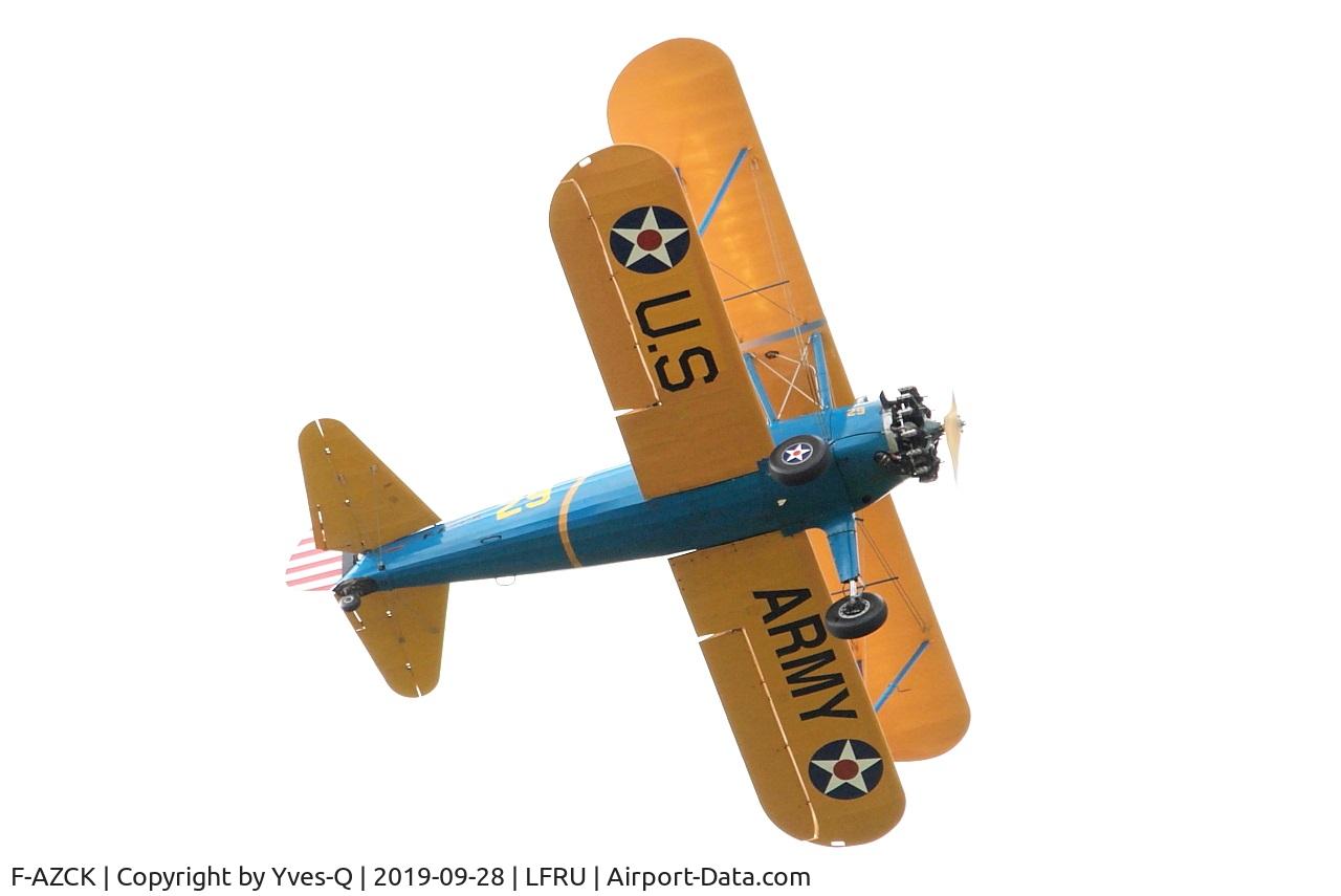 F-AZCK, 1941 Boeing A75N1 (PT-17) C/N 75-1653, Boeing A75N1, On display, Morlaix-Ploujean airport (LFRU-MXN) air show 2019