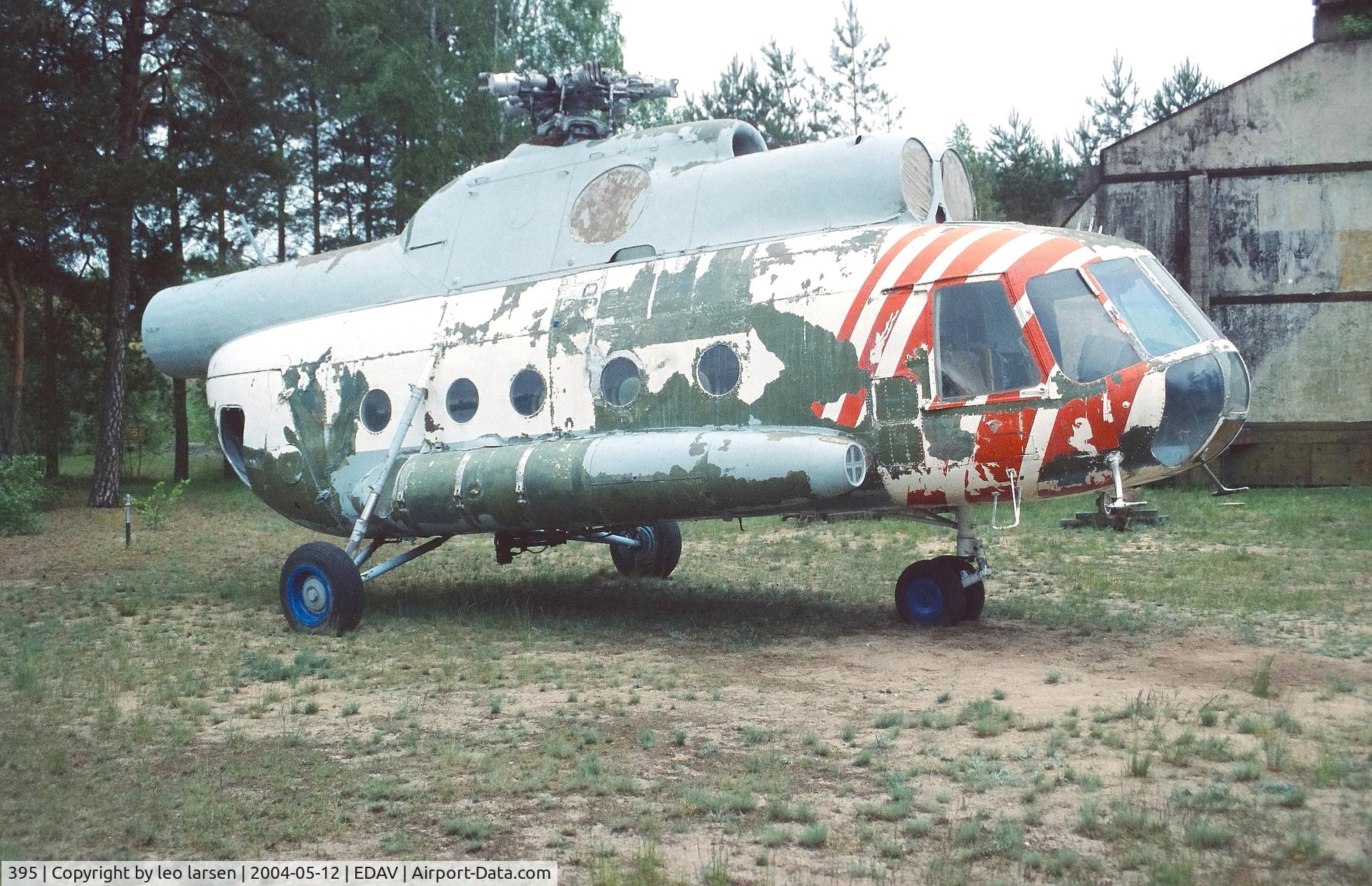 395, 1968 Mil MI-8T C/N 10504, Finow Air Museum 12.5.2004.Used as Ticket office.