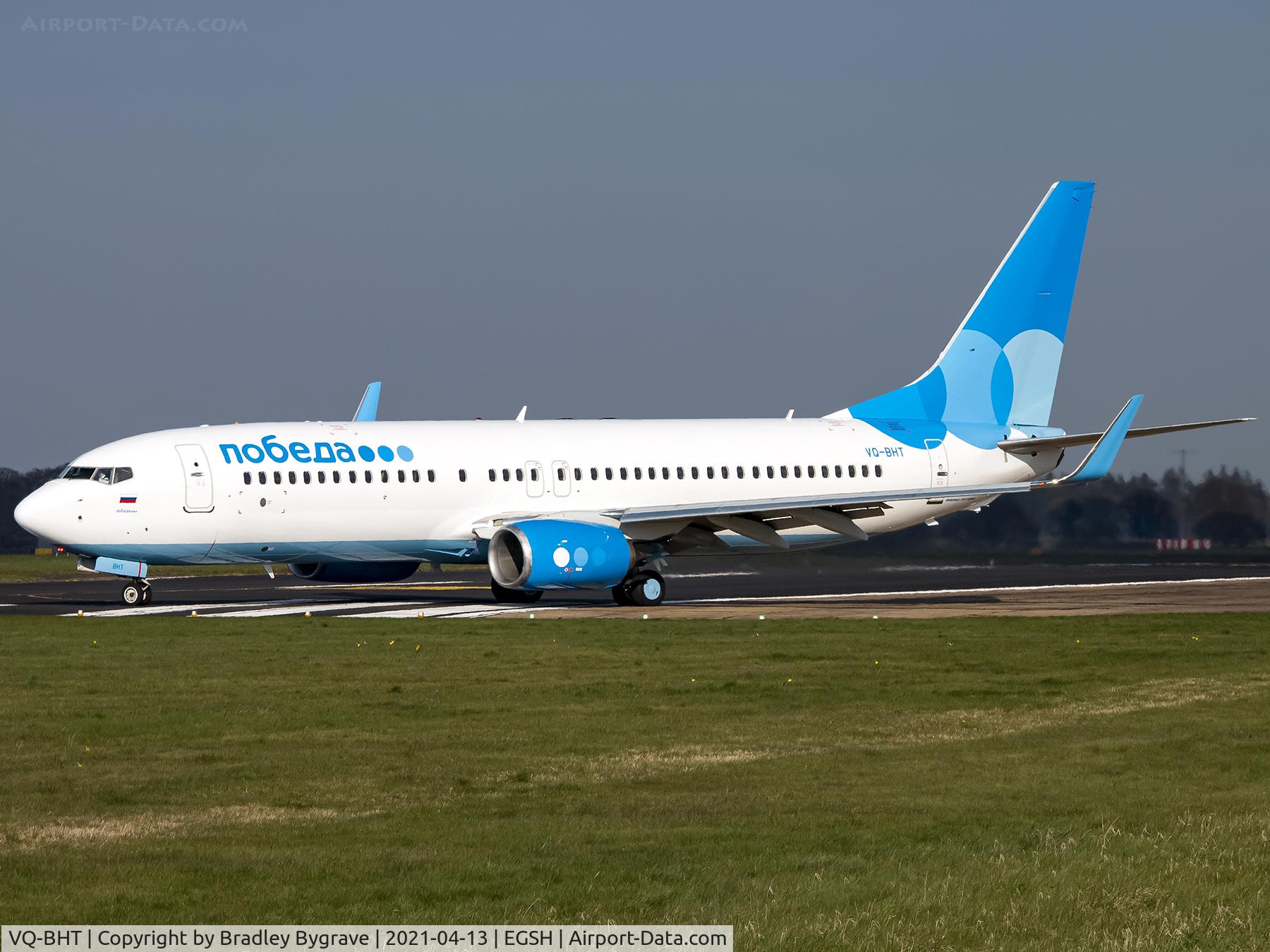 VQ-BHT, 2018 Boeing 737-8LJ C/N 41235, Turning on the end of runway 09 for departure after being repainted by Air Livery